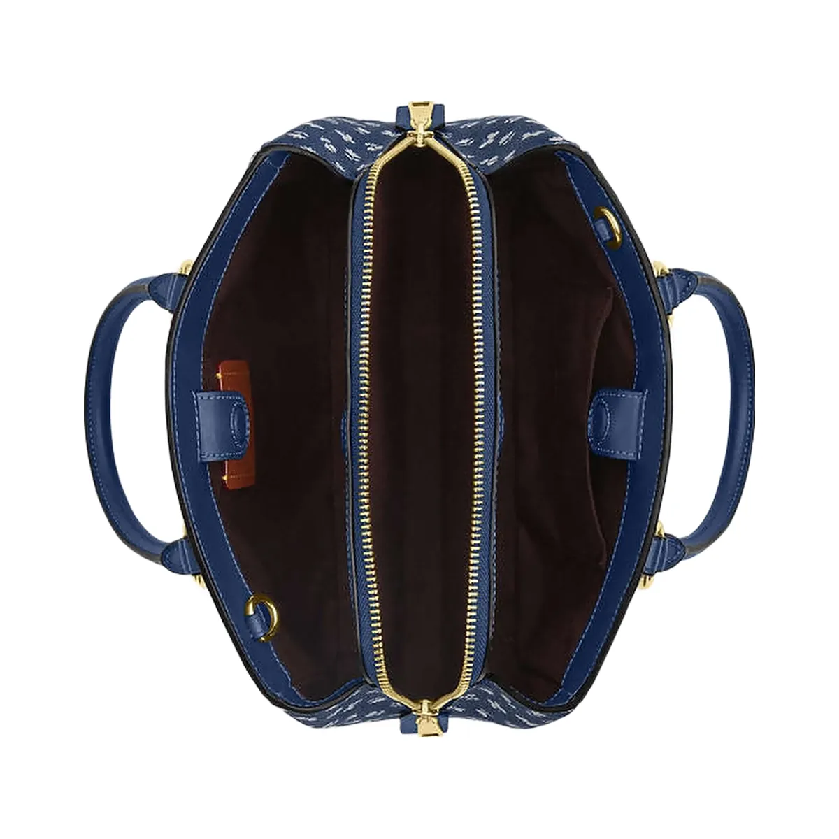 Coach Savannah Small Carryall Bag With Floral Print Gold-Deep Blue Multi