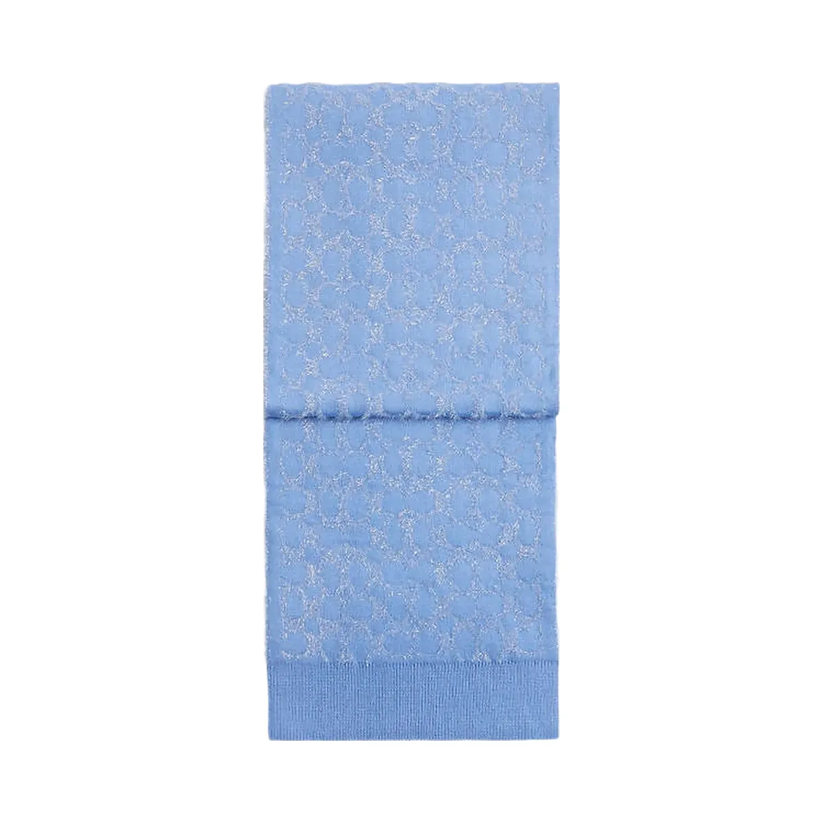 Coach Signature Metallic Muffler Mist Blue