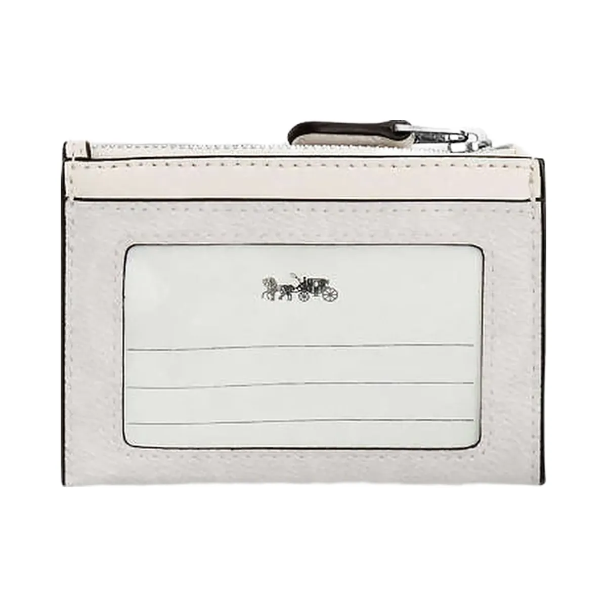 Coach Mini Skinny Id Case In Signature Canvas Signature Canvas-Sv-White-Chalk
