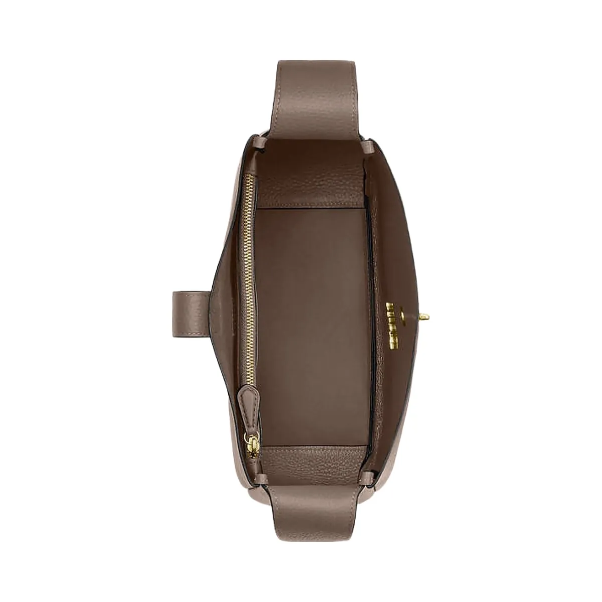 Coach Hadley Convertible Crossbody Bag Pebbled Leather-Gold-Dark Stone