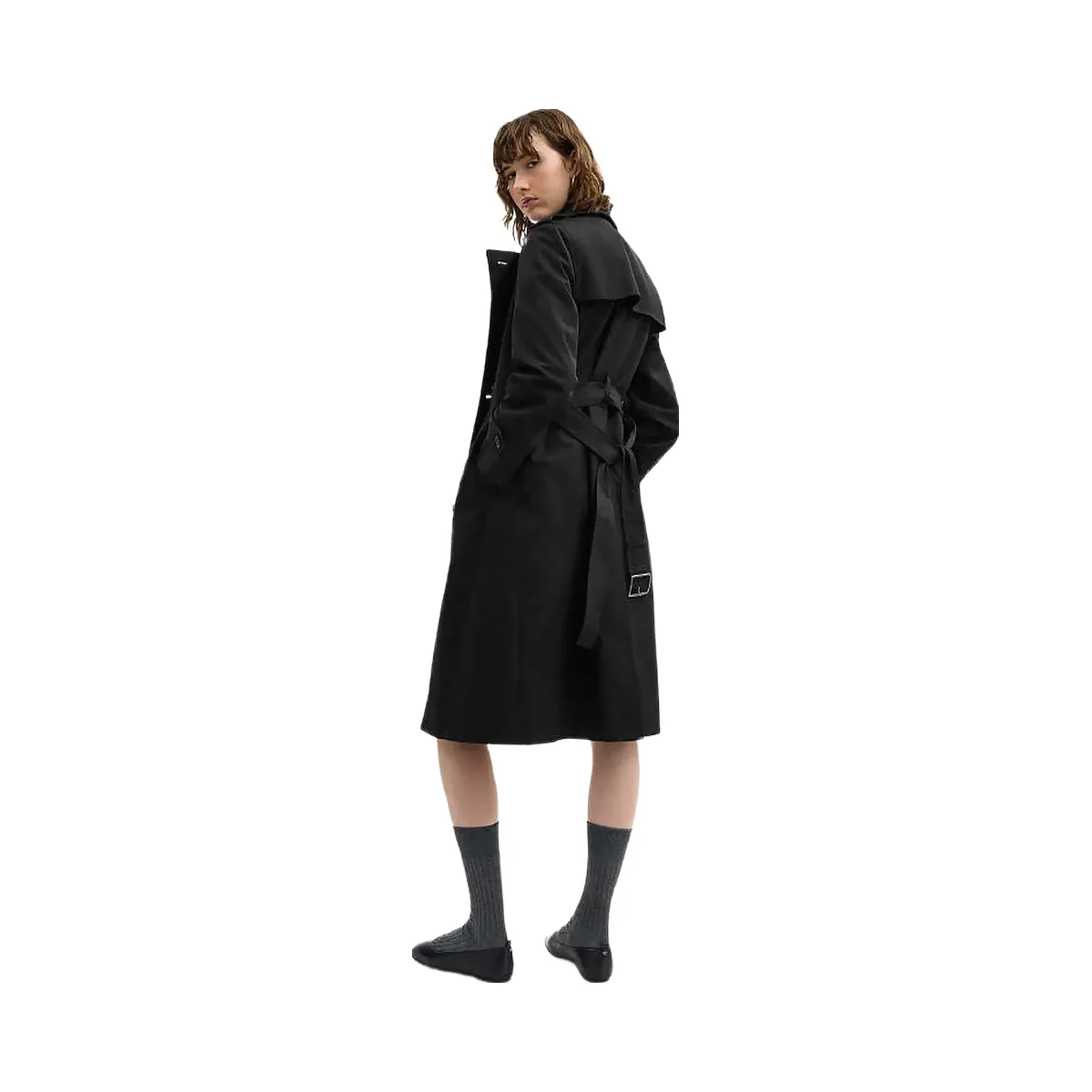 Coach Long Trench Black