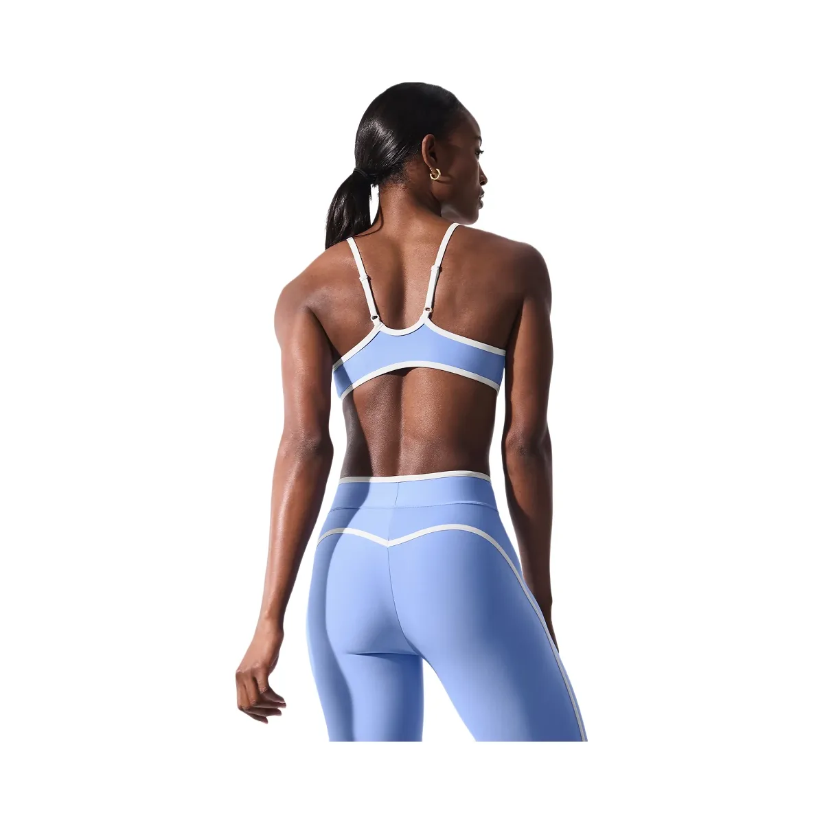 alo⭐︎airlift Alo Women's Airlift Charger Bra - Crystal Clear Blue/White | Hype