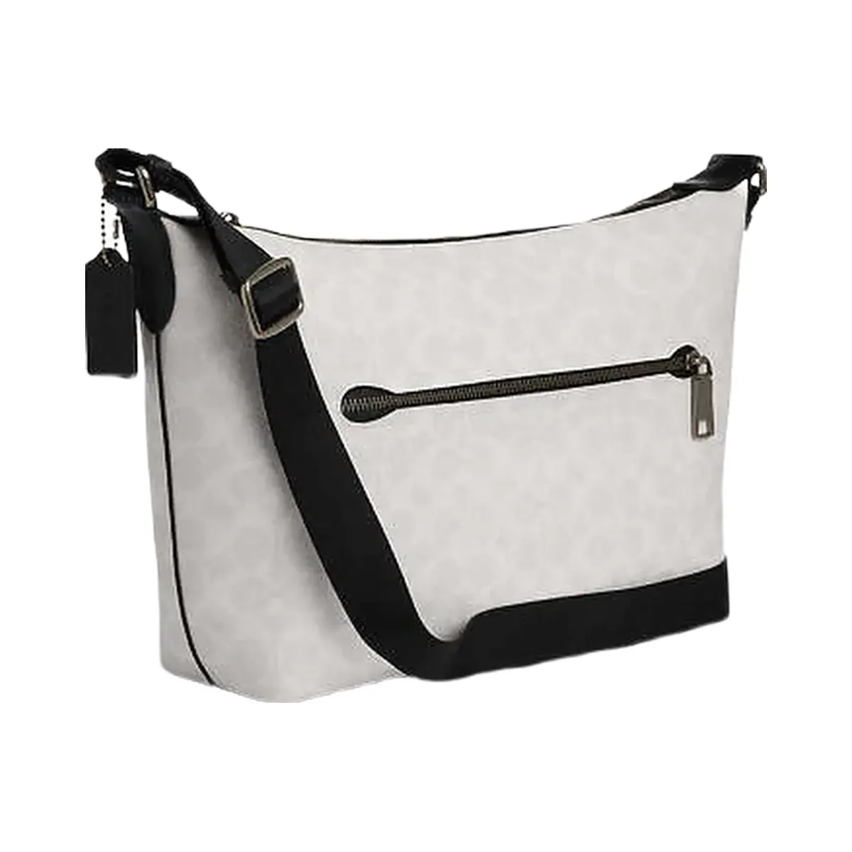 Coach Finn Crossbody Bag In Signature Canvas Signature Canvas-Gunmetal-Chalk-Black