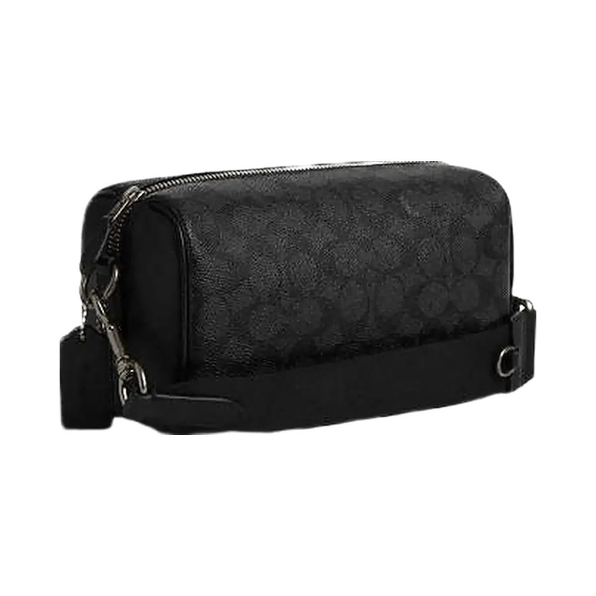 Coach Axel Crossbody Bag In Signature Canvas Signature Canvas-Gunmetal-Charcoal-Black