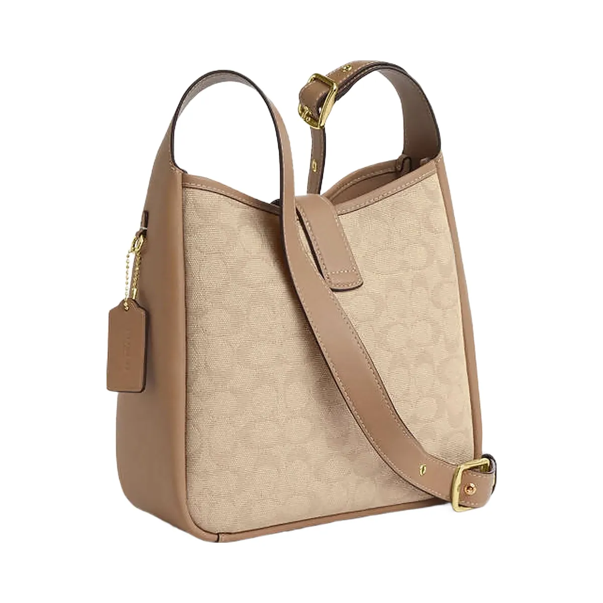 Coach Hadley Convertible Crossbody Bag With Signature Canvas Im-Dark Natural Multi