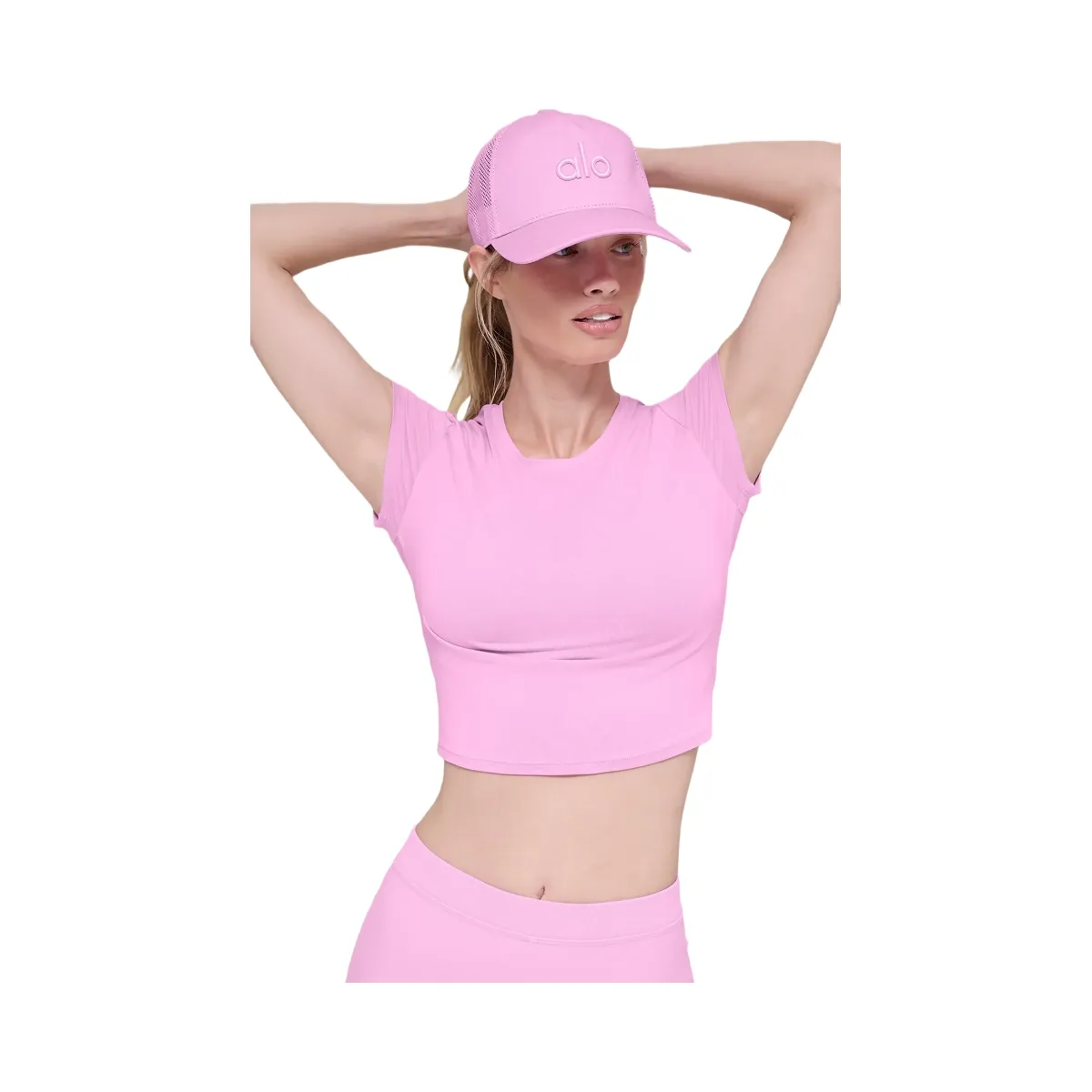 Alo District Trucker Hat - Candy Heart Pink | Hype Fly India