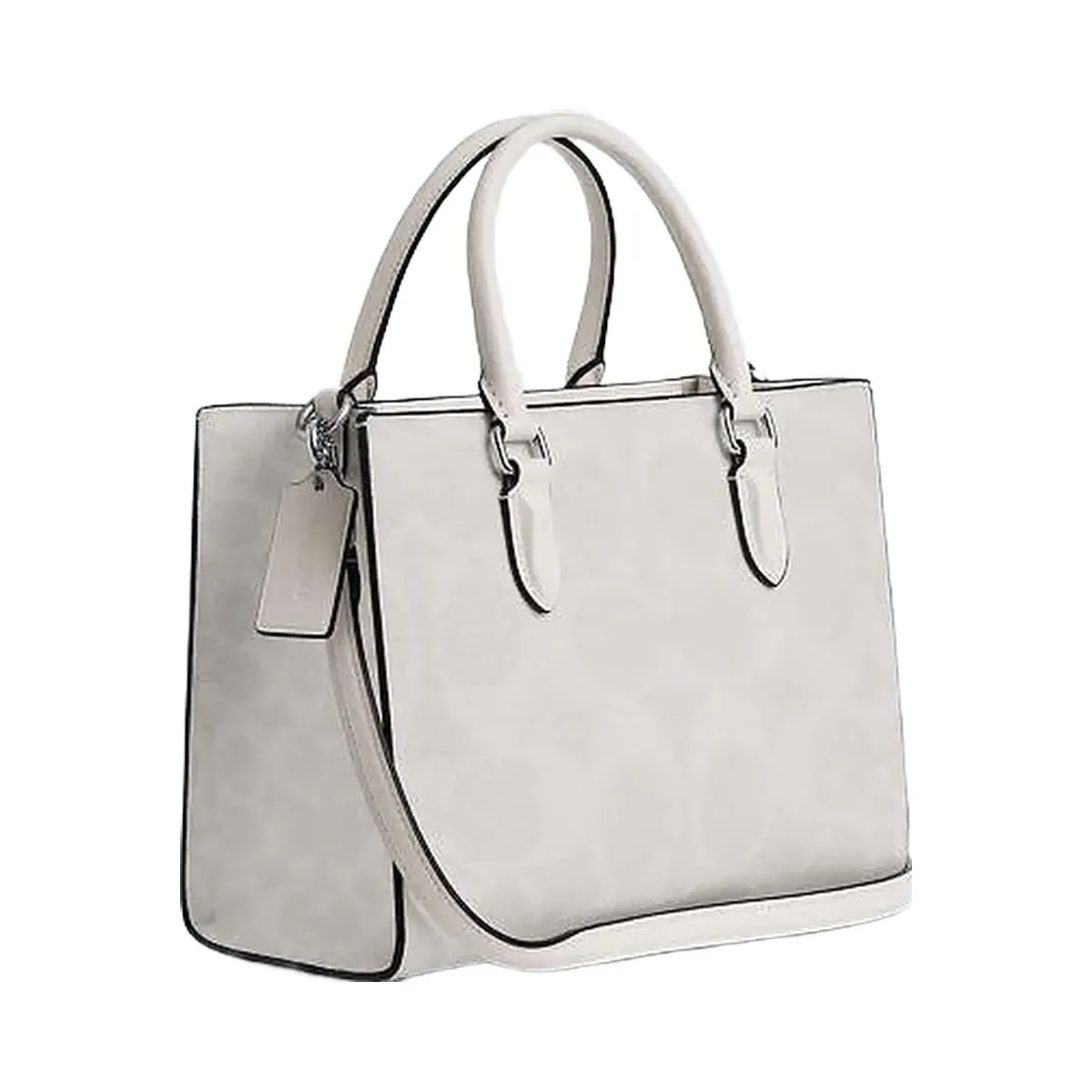 Coach Maggie Small Tote Bag In Signature Canvas Sv-White-Chalk