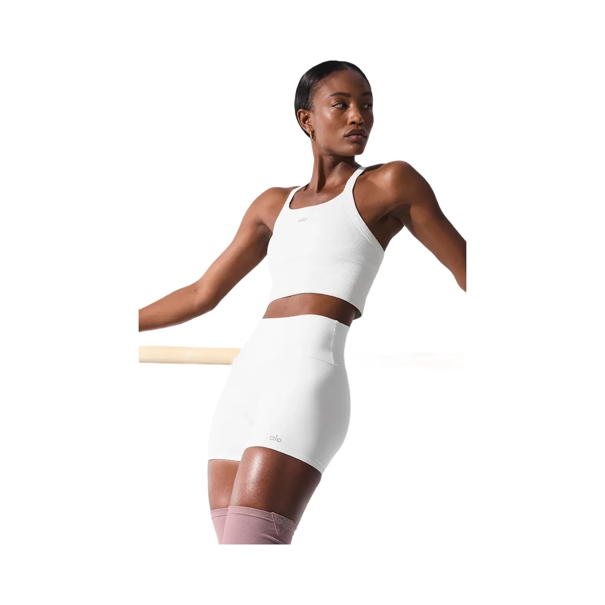 Alo Women's Seamless Ribbed Favorite Bra Tank - White Price in
