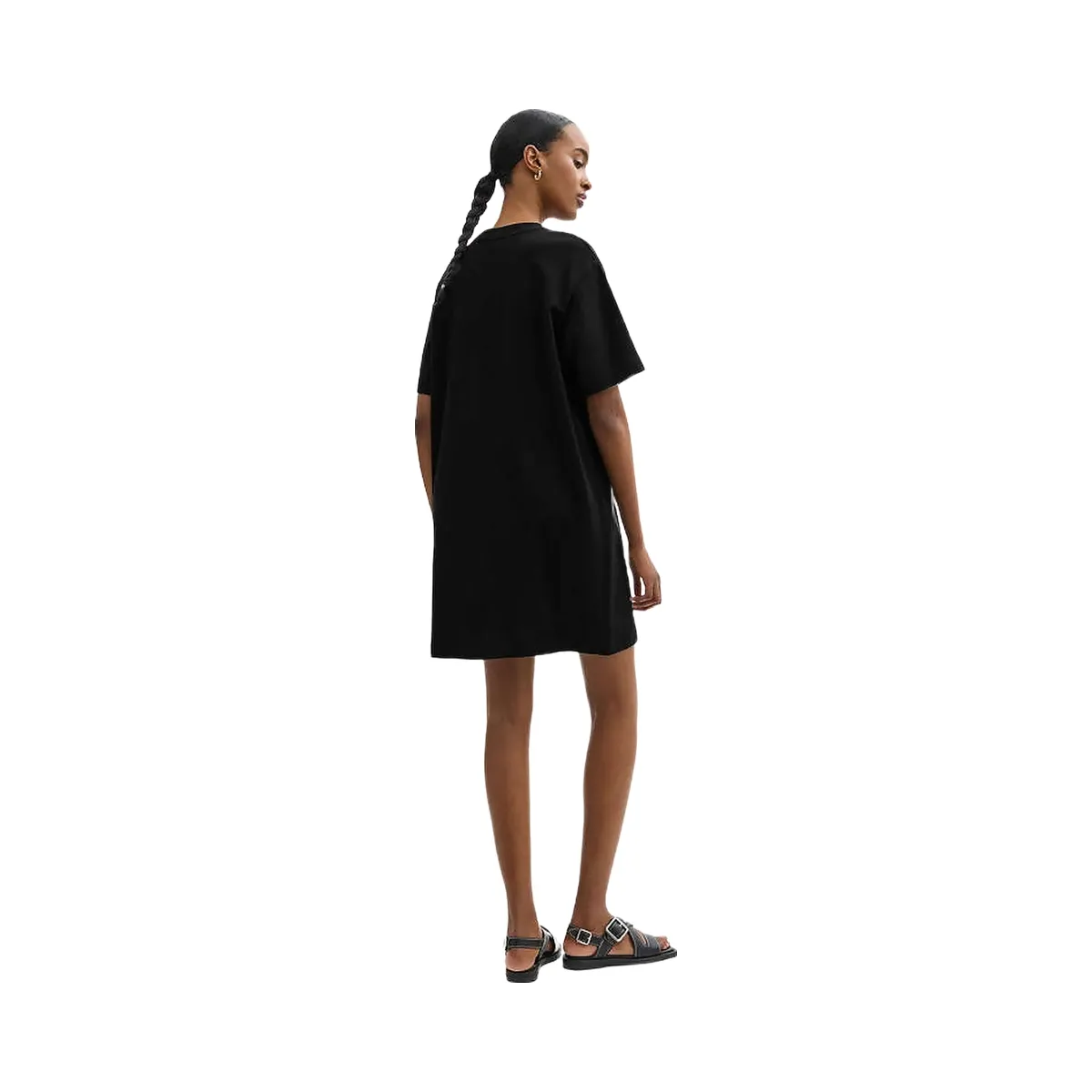 Coach New York T-Shirt Dress In Organic Cotton Black