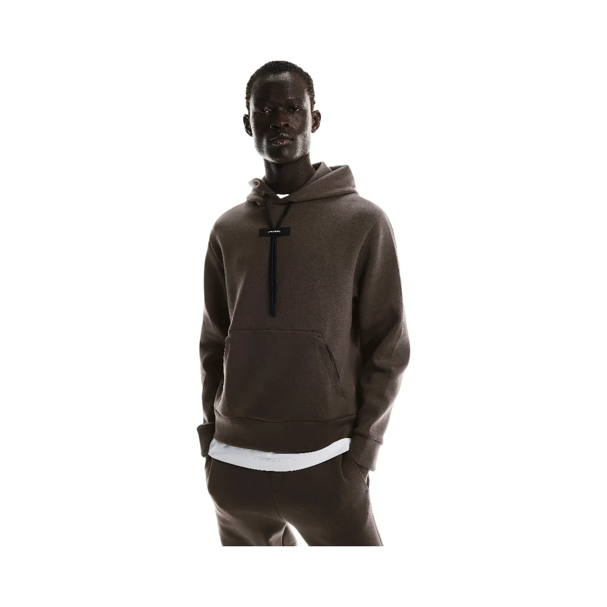 On Focus Tech Hoodie Pebble