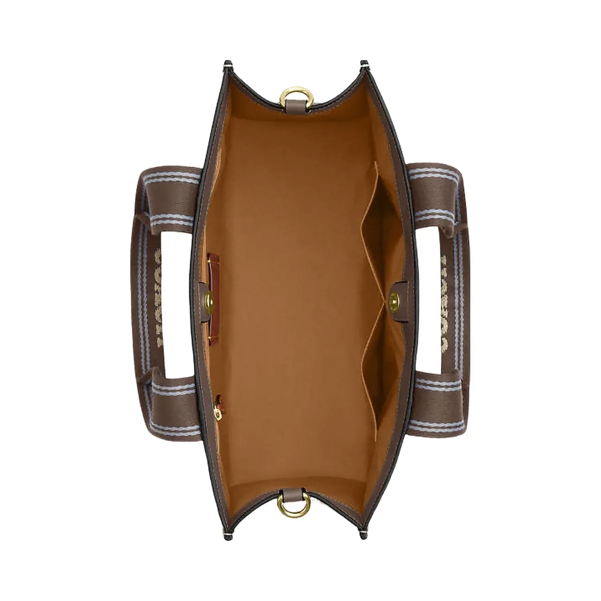 Coach Smith Tote Bag Pebbled Leather-Gold-Dark Stone