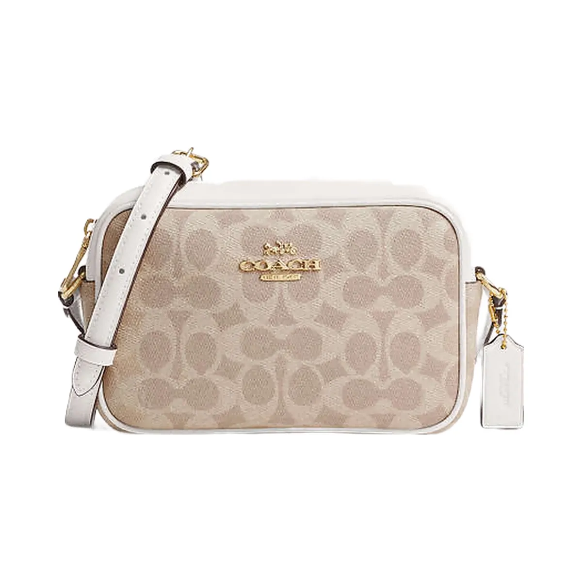 Coach Mini Jamie Camera Bag In Signature Canvas Signature Canvas-Gold-Sand-Chalk