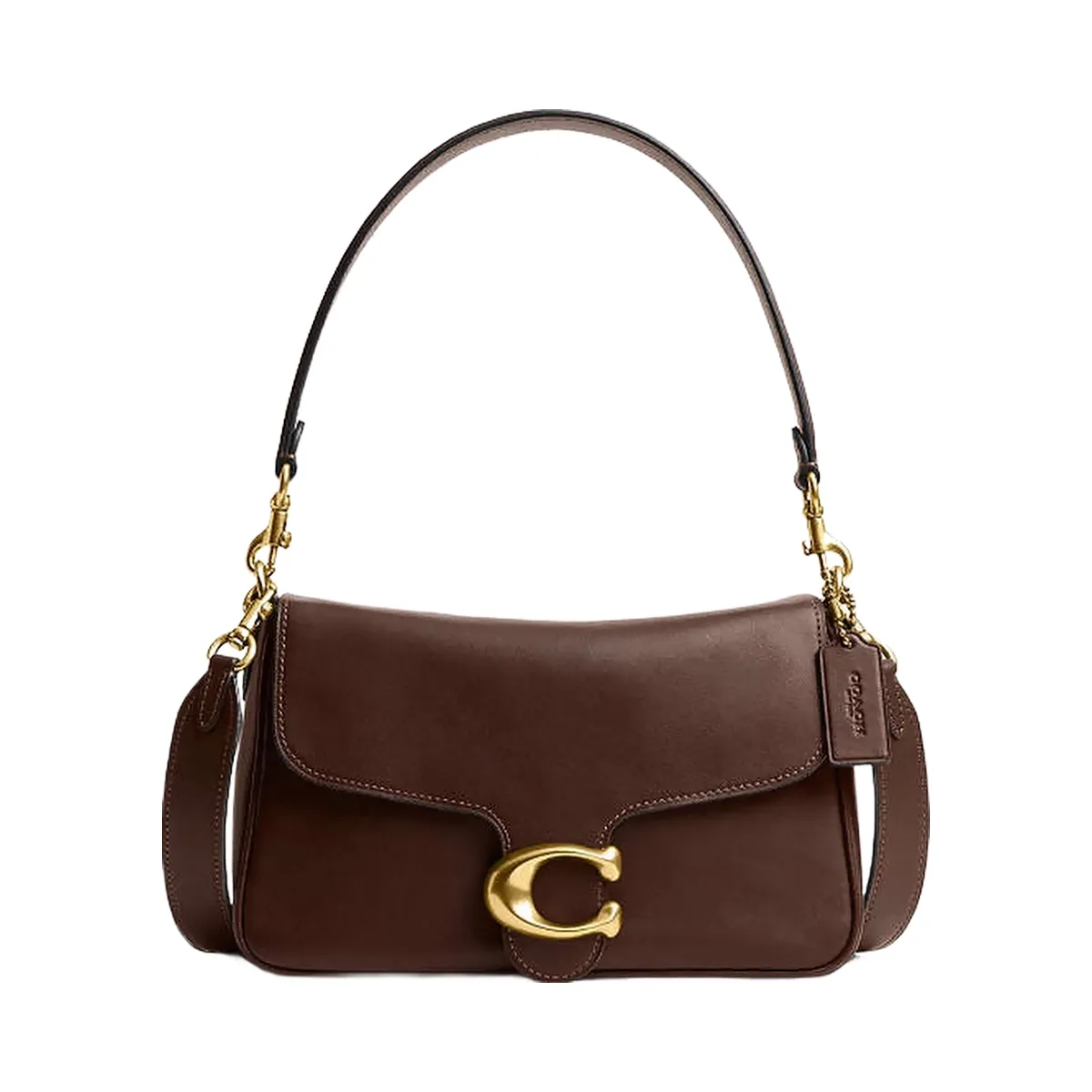 Coach Soft Tabby Shoulder Bag Smooth Leather-Brass-Maple