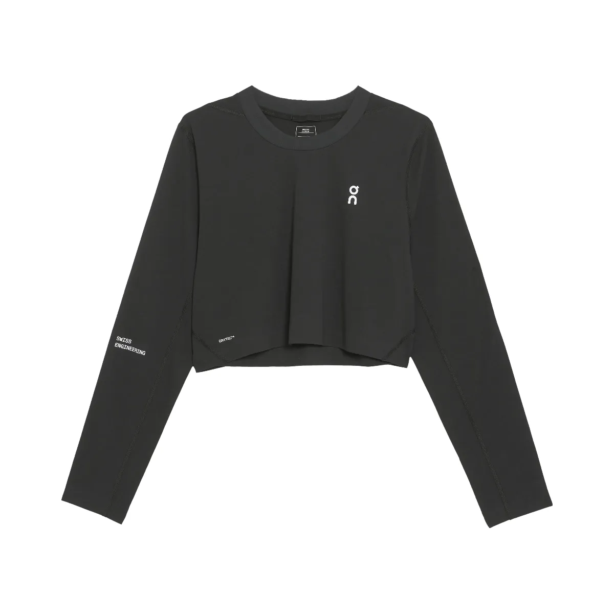 On Train Long-T Crop Black