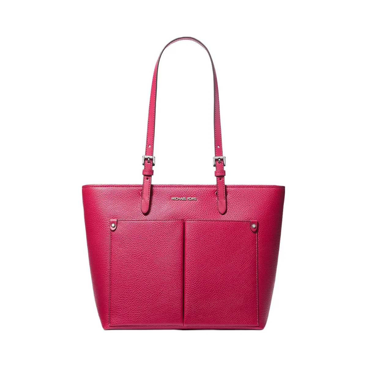 Michael Kors Jet Set Medium Pocket Tote Bag Dk Raspberry