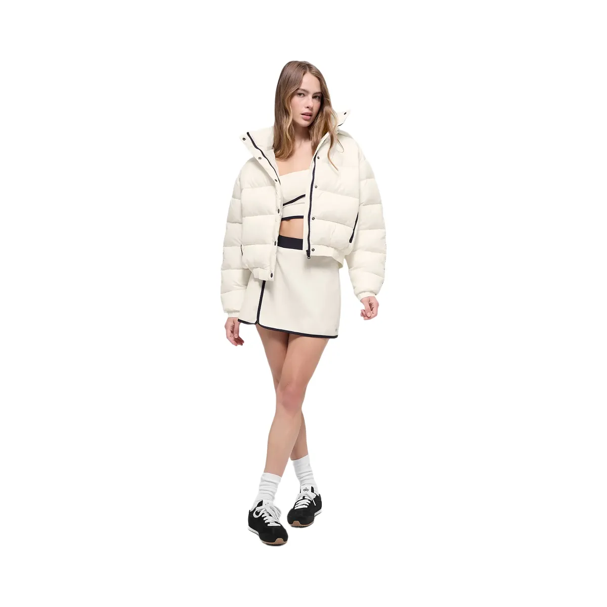 Alo Women's Aspen Love Puffer Jacket - Ivory | Hype Fly India