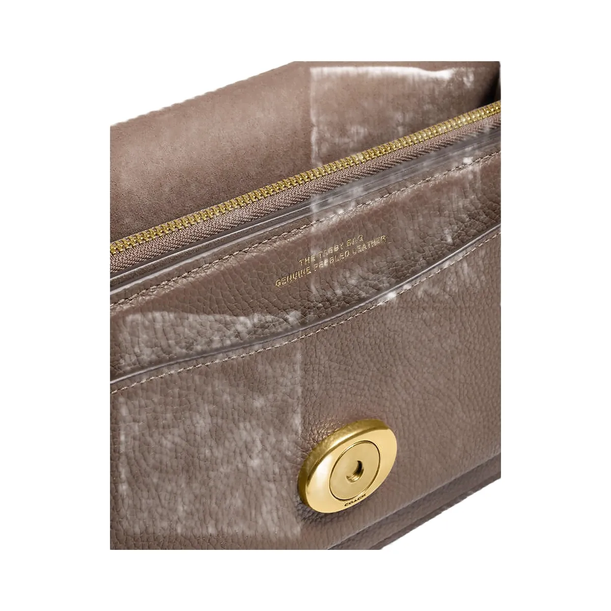 Coach Tabby Shoulder Bag 26 Polished Pebble Leather-Brass-Dark Stone