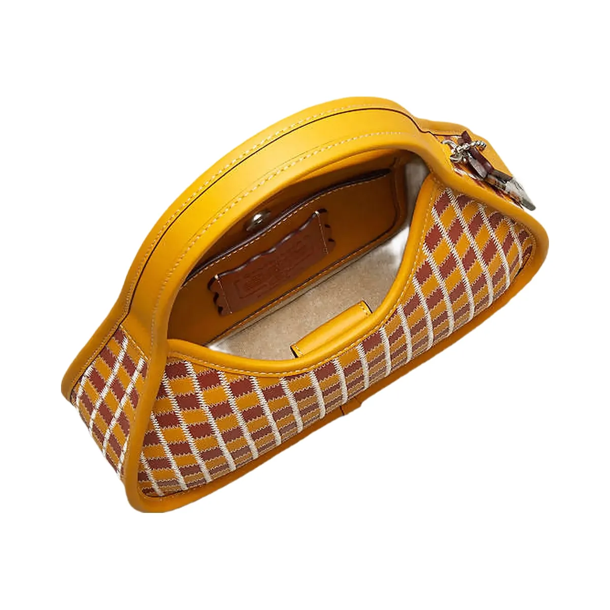 Coach Ergo Bag In Checkerboard Upcrafted Leather Buttercup-Rust