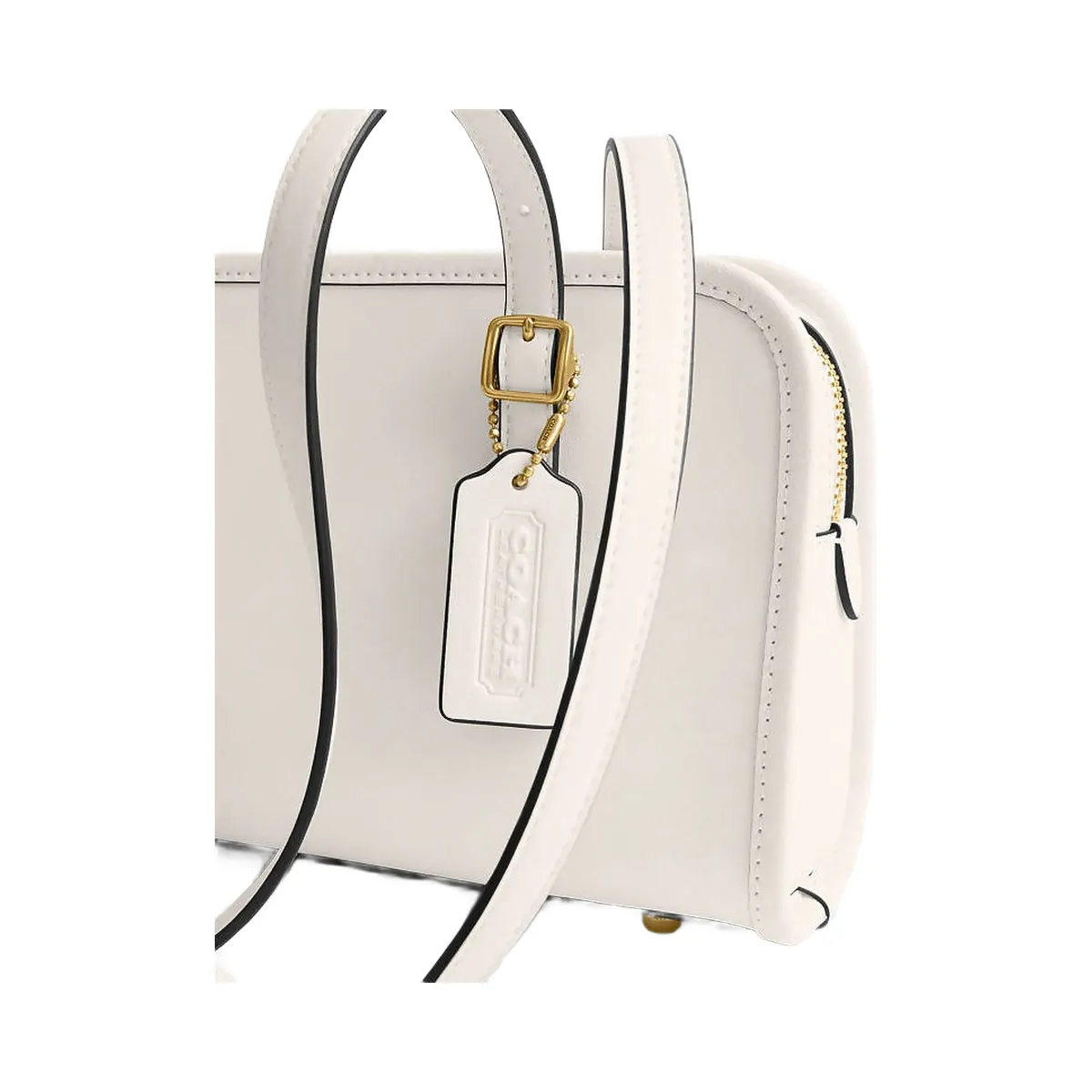 Coach Swing Zip Bag Smooth Leather-Brass-Chalk