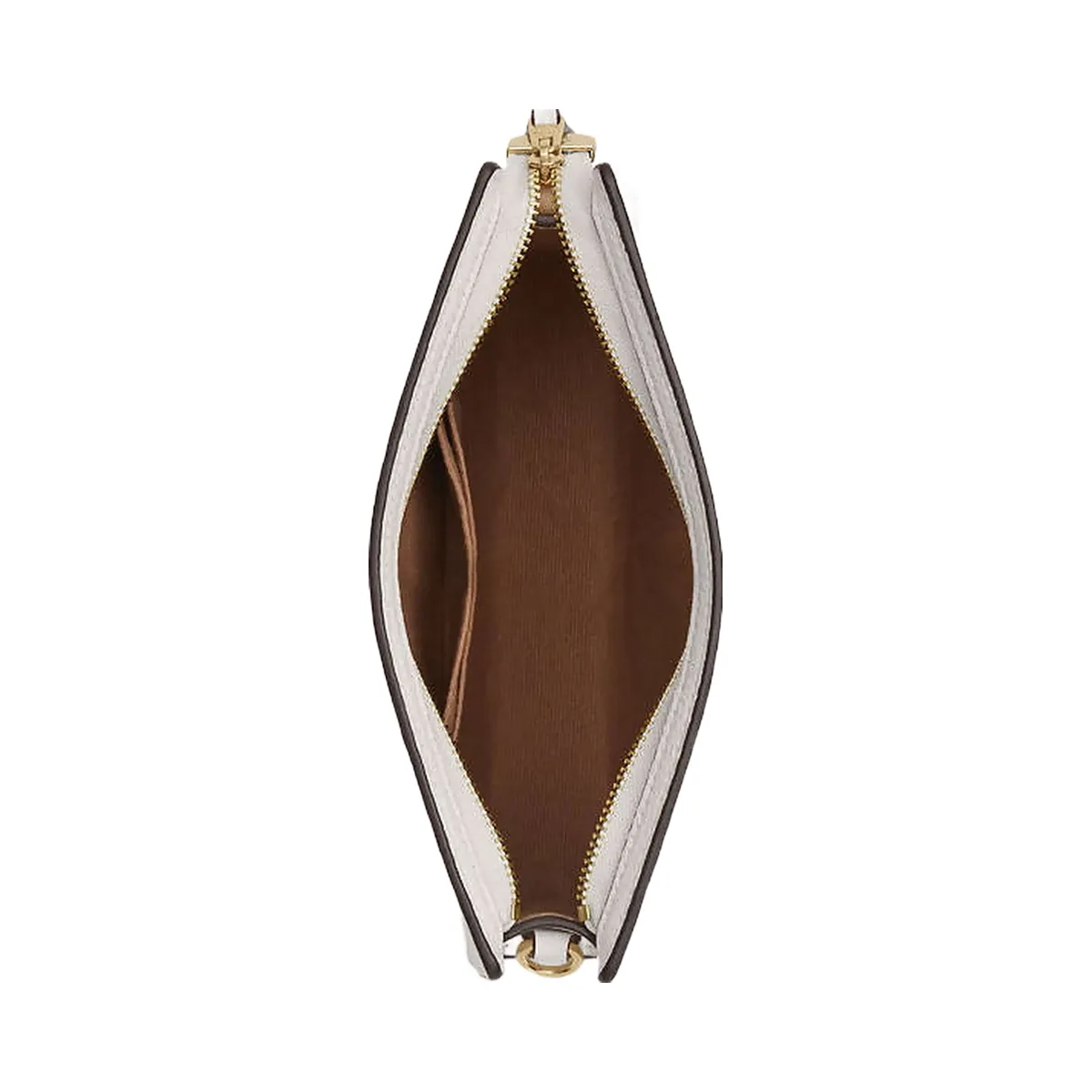 Coach Slim Crossbody Bag Pebbled Leather-Gold-Chalk