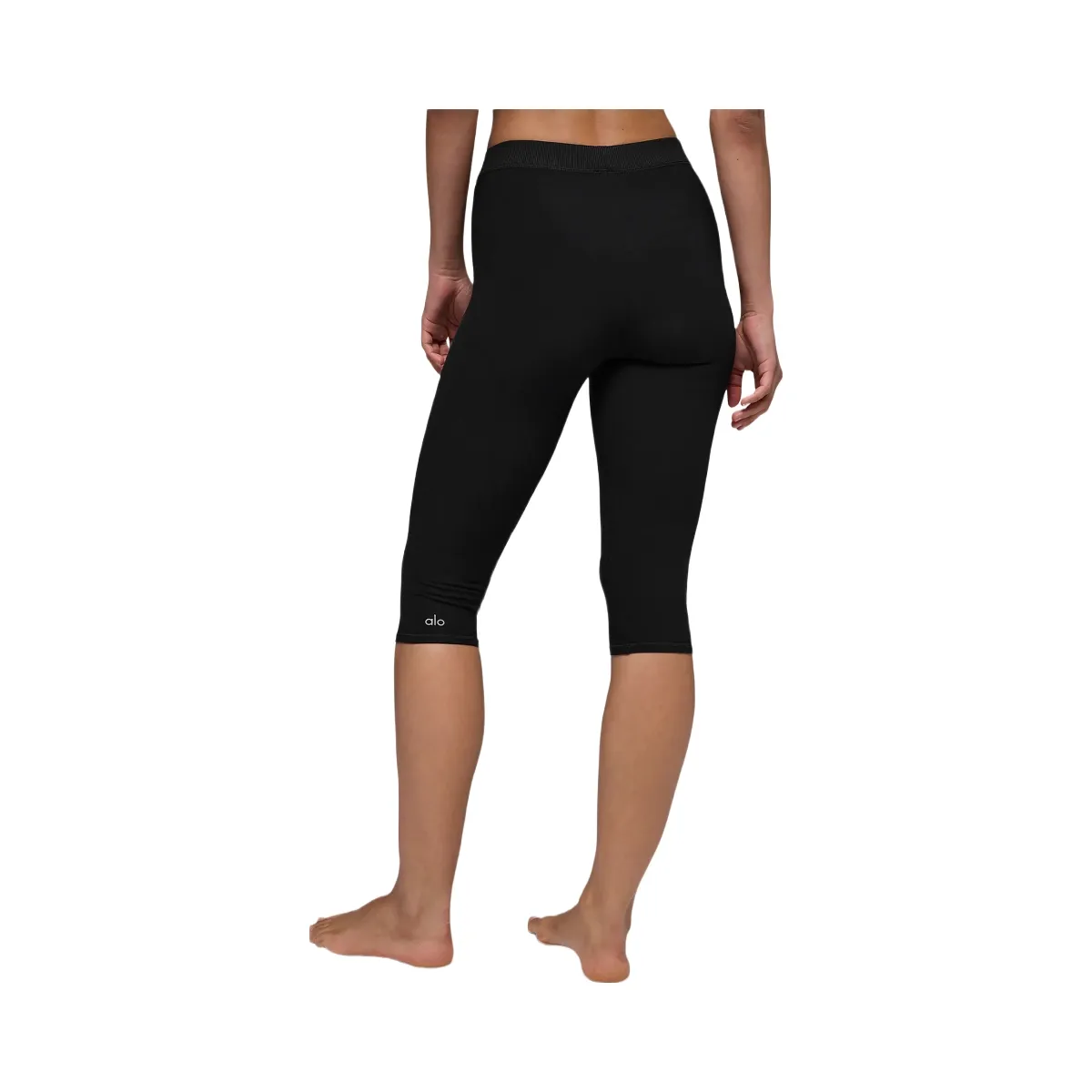 Alo Women's Alosoft High-Waist Iconic 90's Capri - Black | Hype