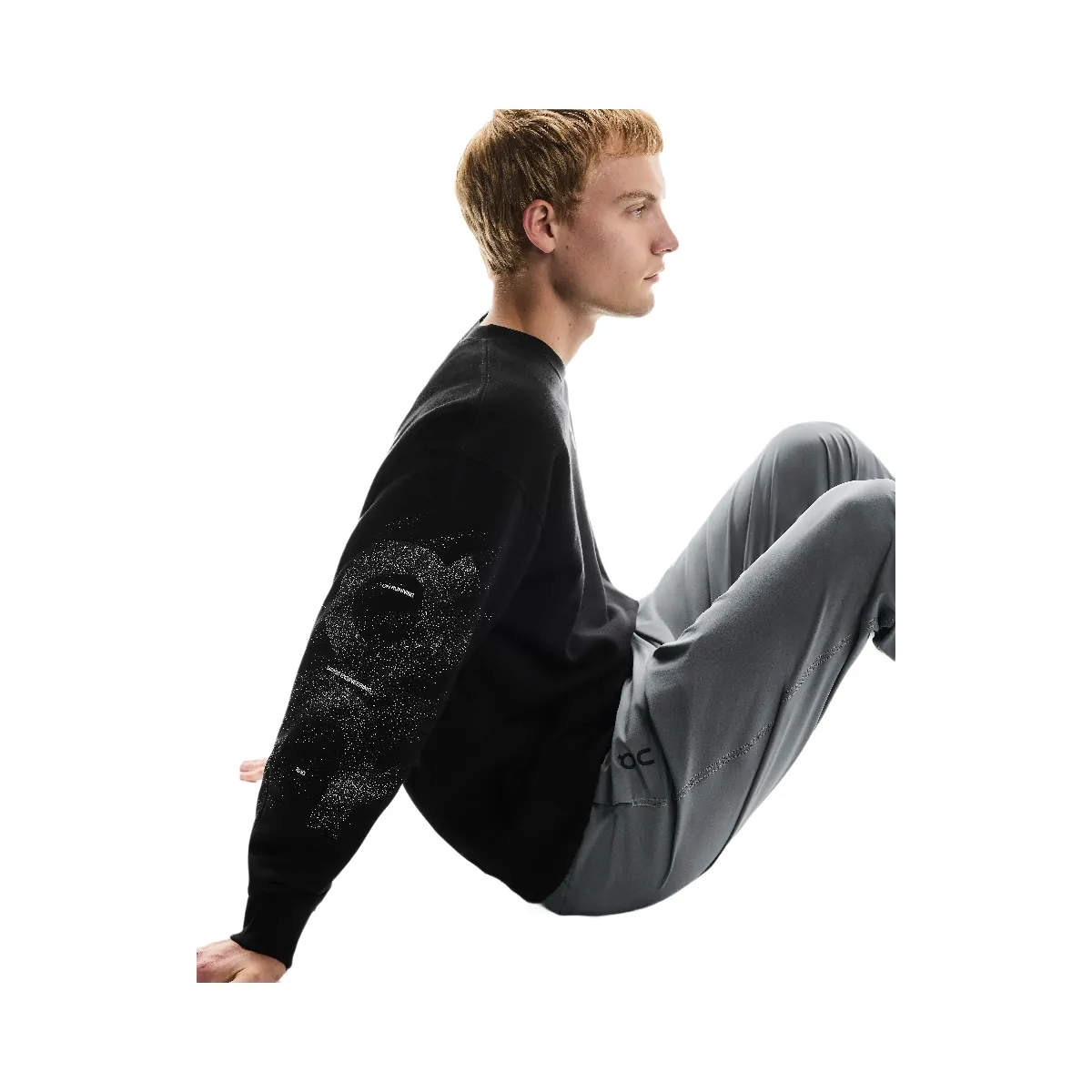 On Club Crew Graphic Black | Olive