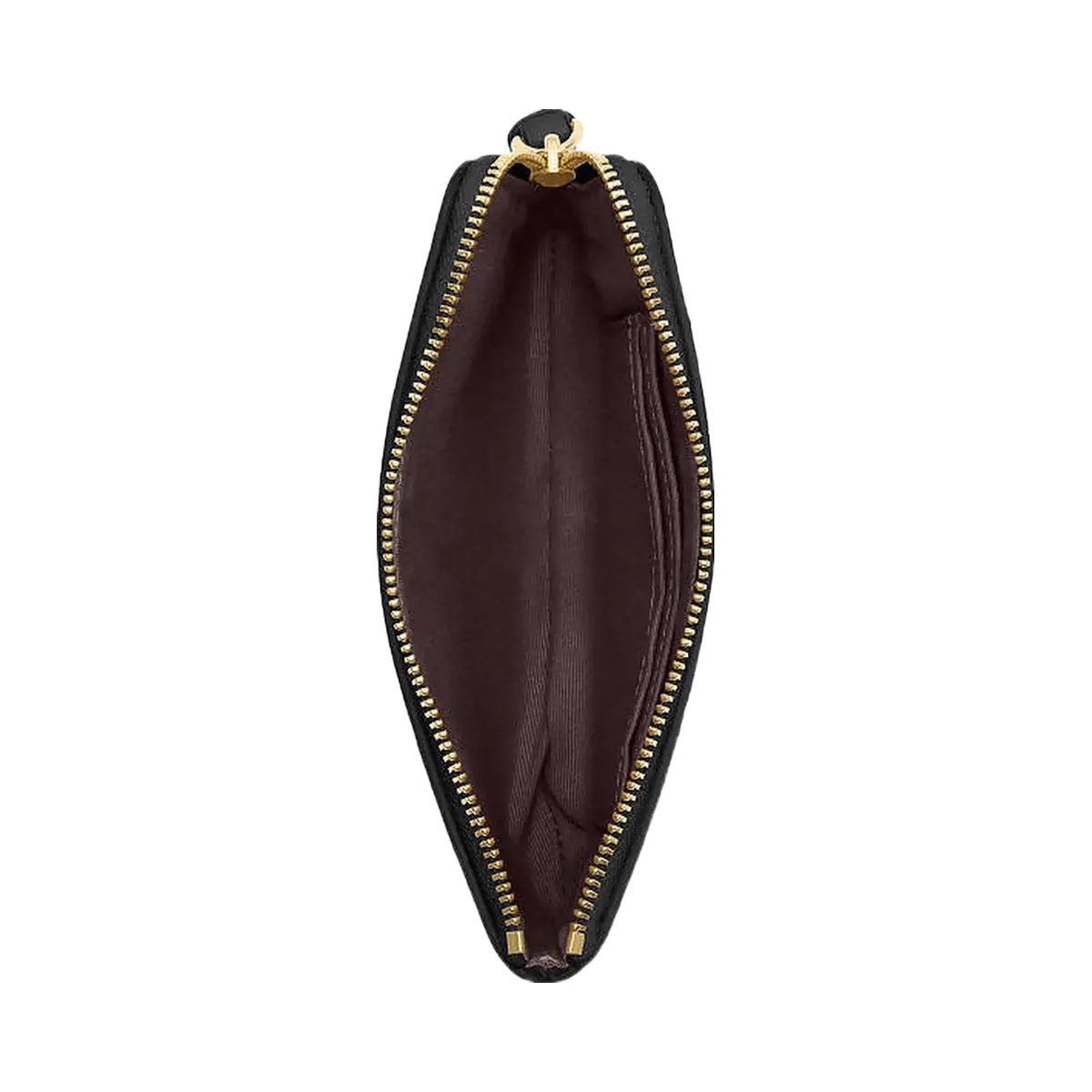 Coach Corner Zip Wristlet Pebbled Leather-Gold-Black