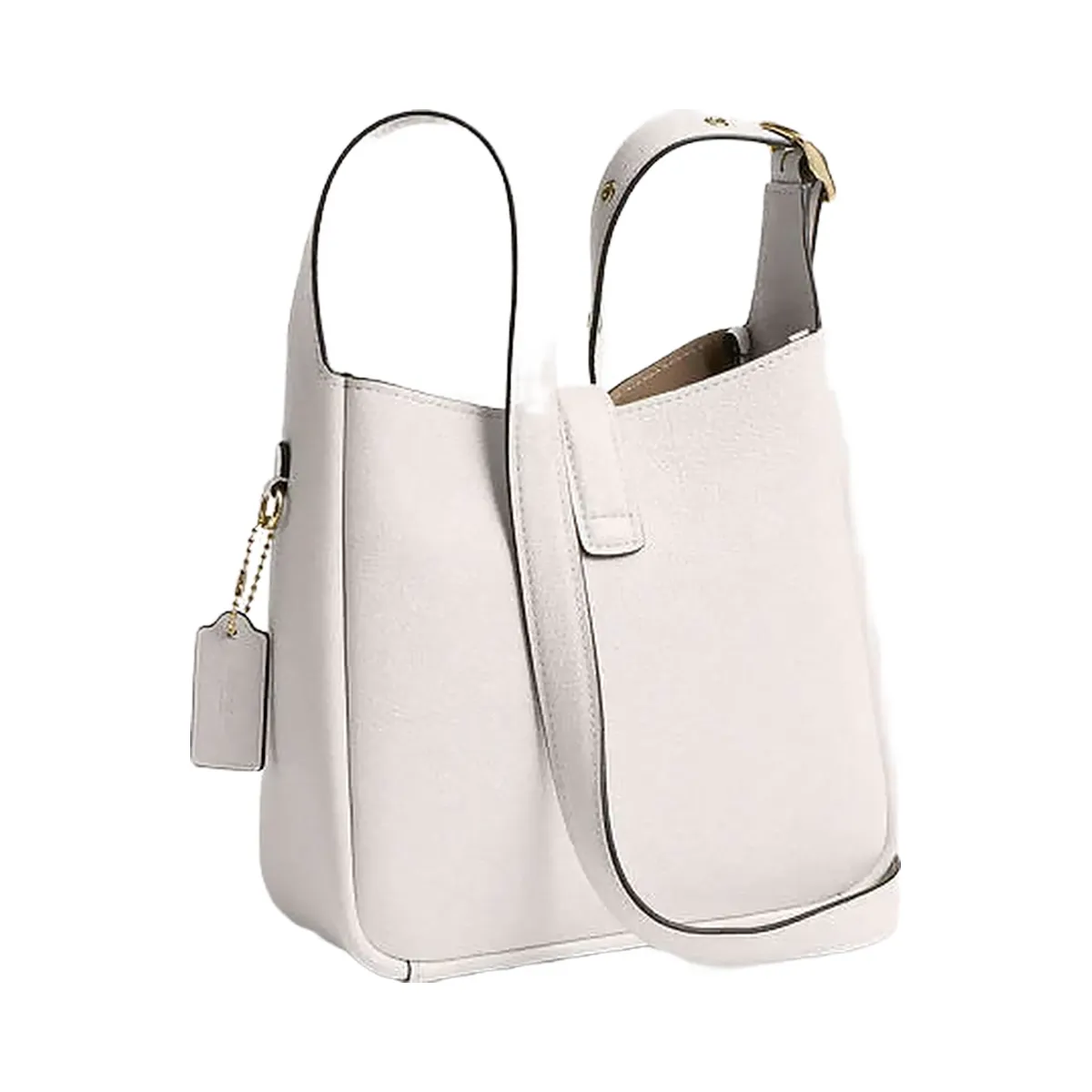 Coach Hadley Mini Crossbody Bag Pebbled Leather-Gold-Chalk