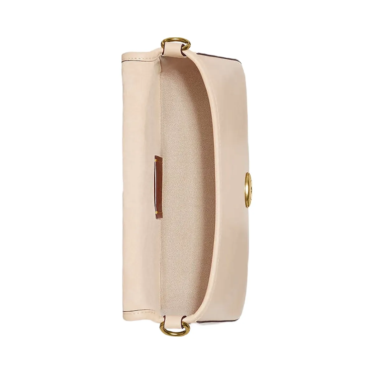 Coach Soft Tabby Shoulder Bag Smooth Leather-Brass-Ivory