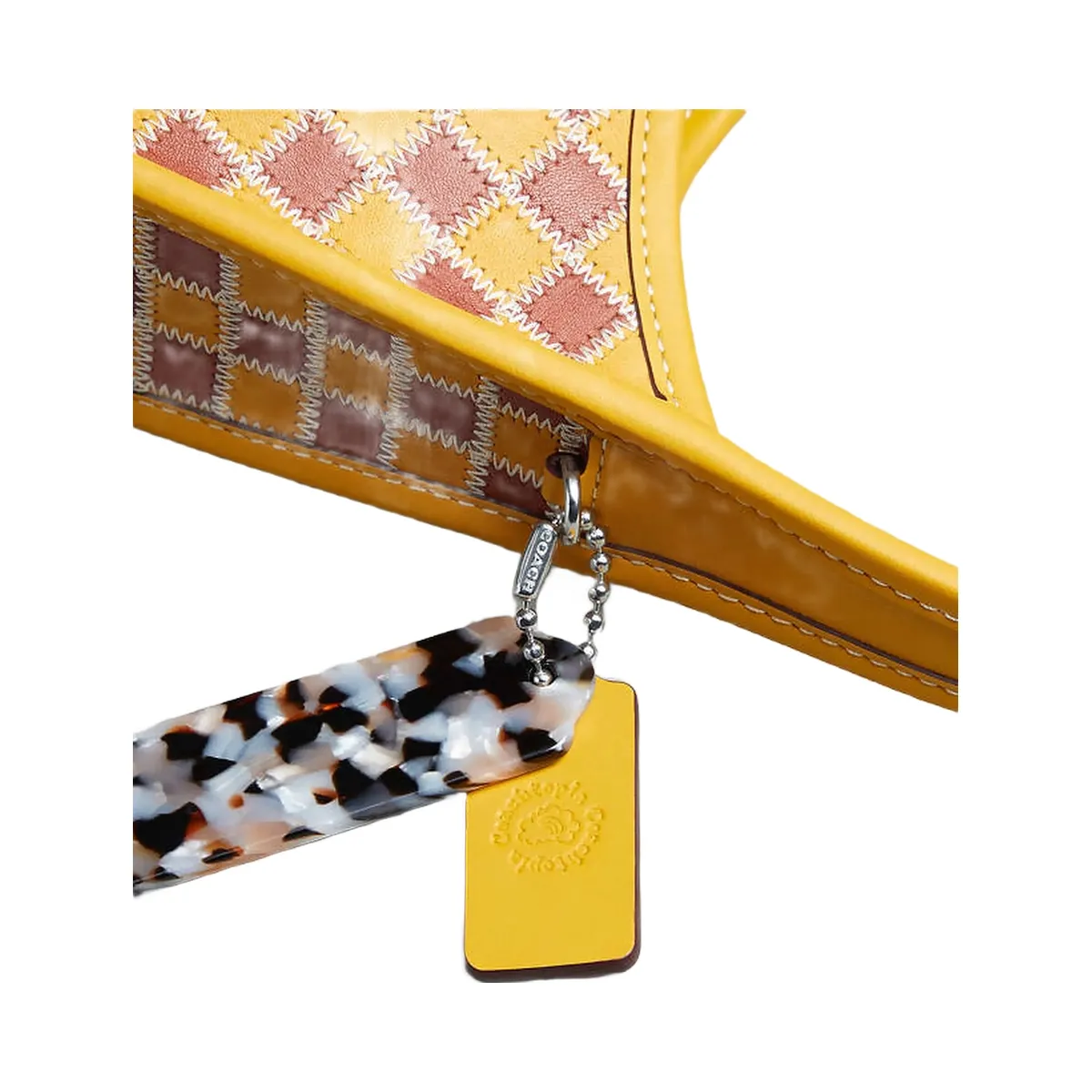 Coach Ergo Bag In Checkerboard Upcrafted Leather Buttercup-Rust