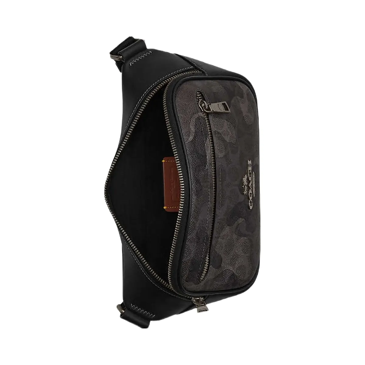 Coach Elias Belt Bag In Signature Camo Print Signature Canvas-Gunmetal-Grey Multi