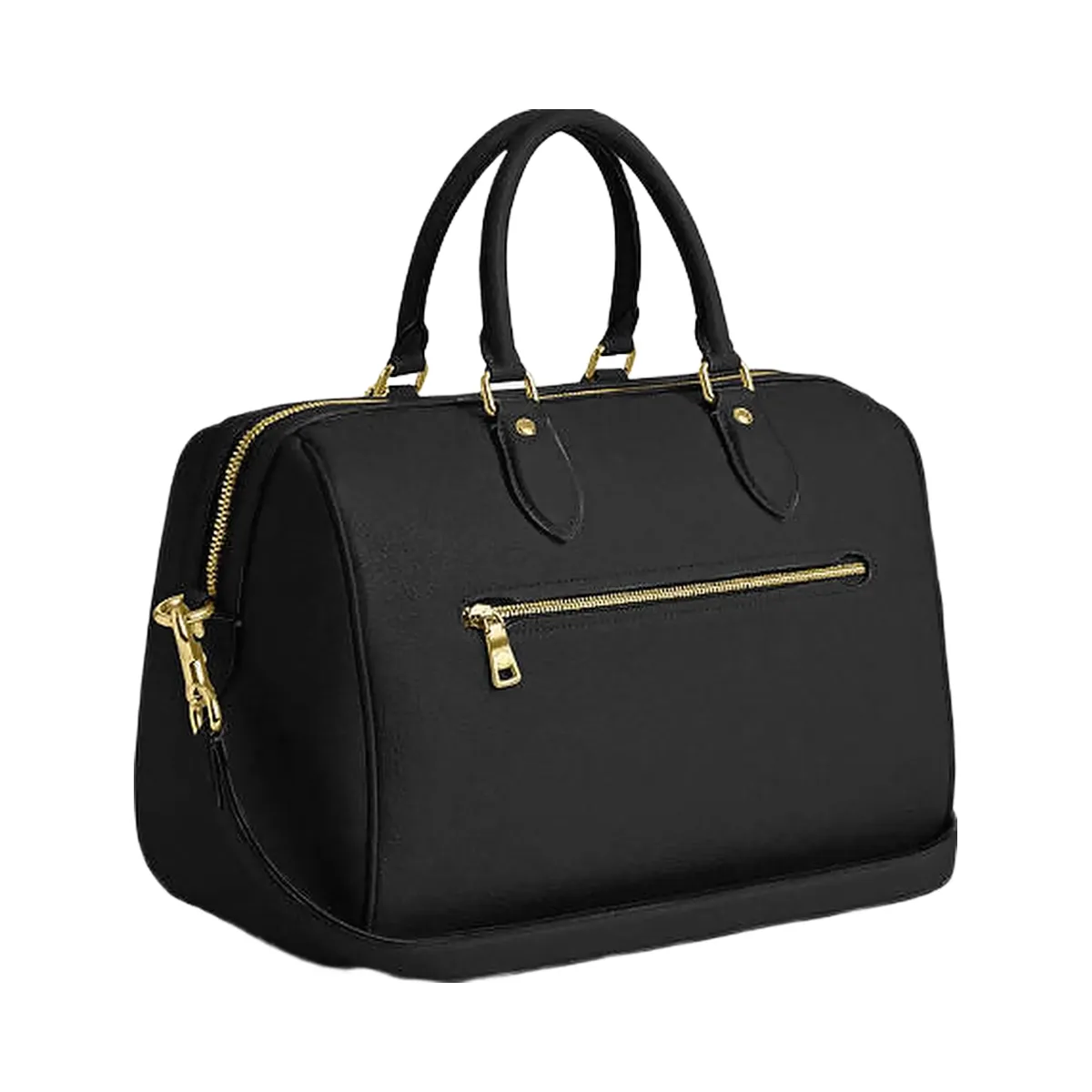 Coach Rowan Large Satchel Bag Pebbled Leather-Gold-Black