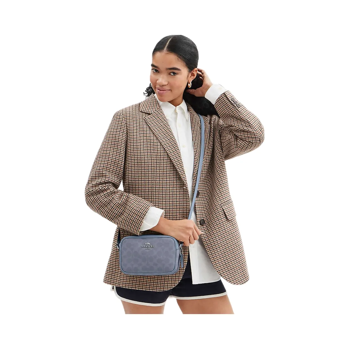 Coach Mini Jamie Camera Bag In Signature Canvas Signature Canvas-Silver-Chambray