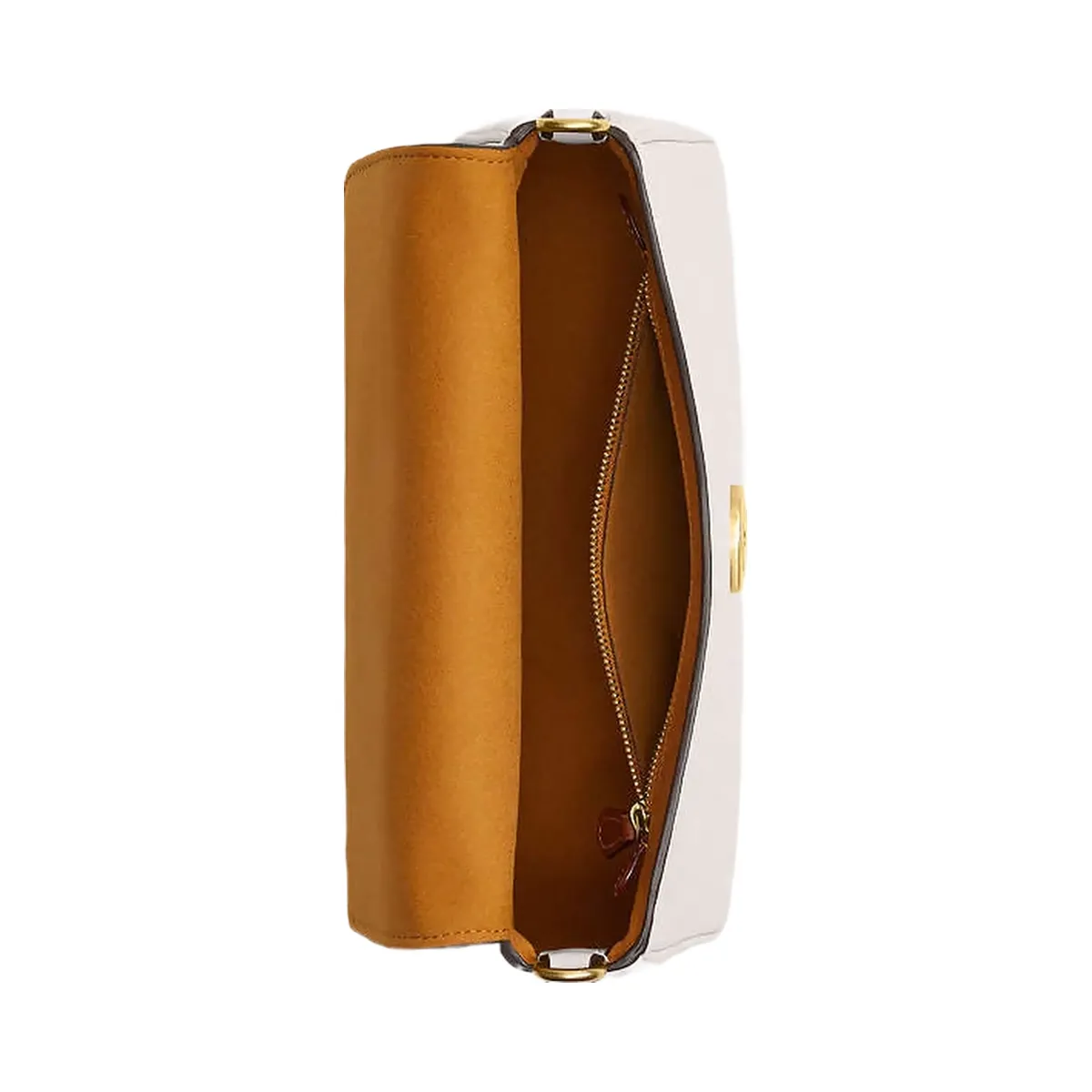 Coach Soft Tabby Shoulder Bag Smooth Leather-Brass-Chalk