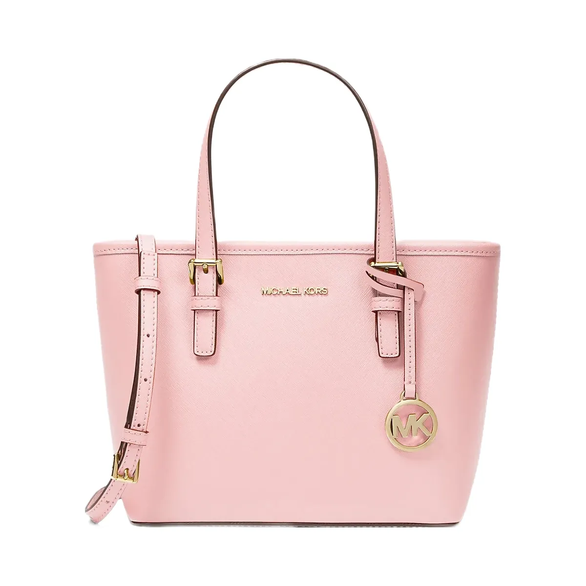 Michael Kors Jet Set Travel Extra-Small Saffiano Leather Top-Zip Tote Bag Powder Blush