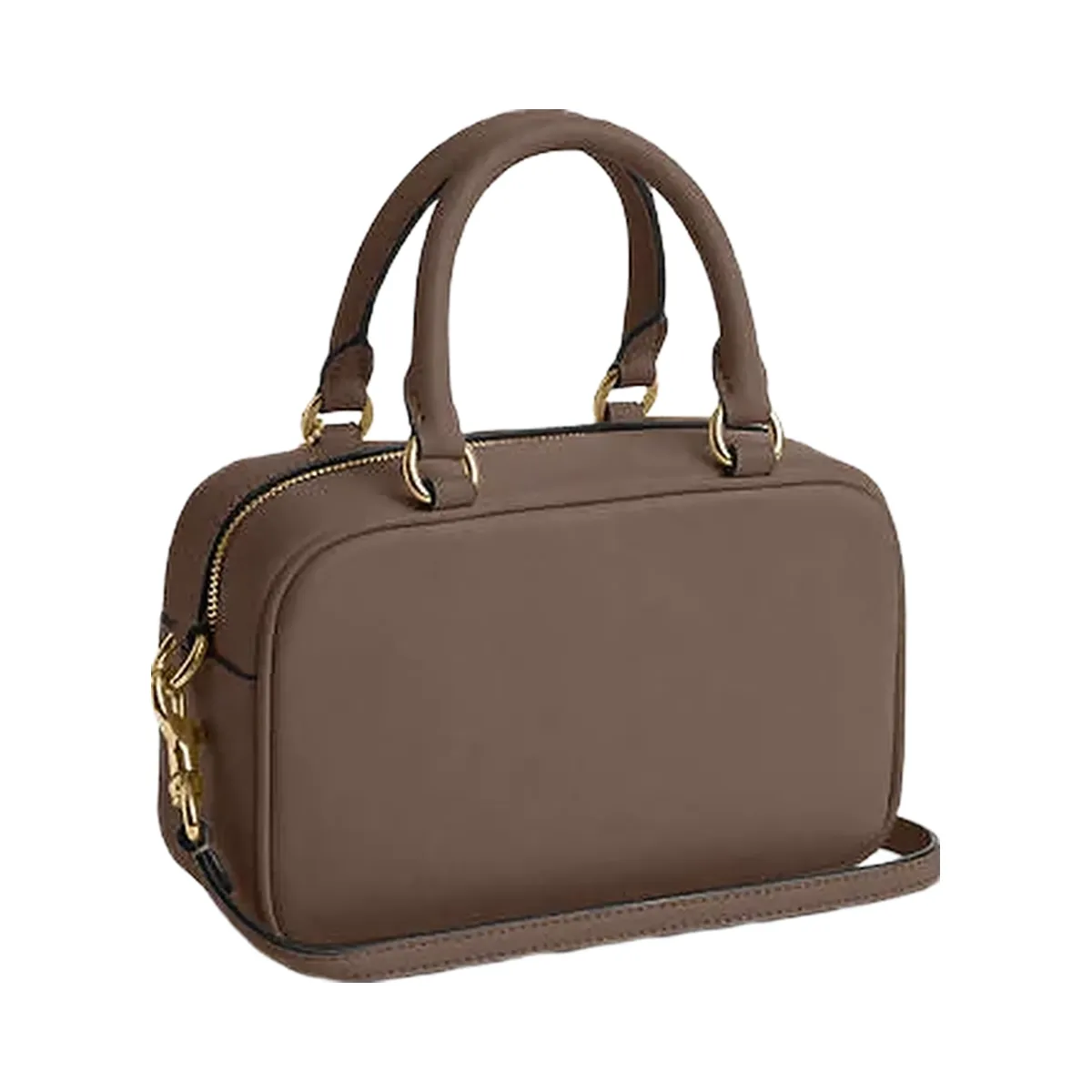 Coach Satchel Crossbody Smooth Leather-Gold-Dark Stone