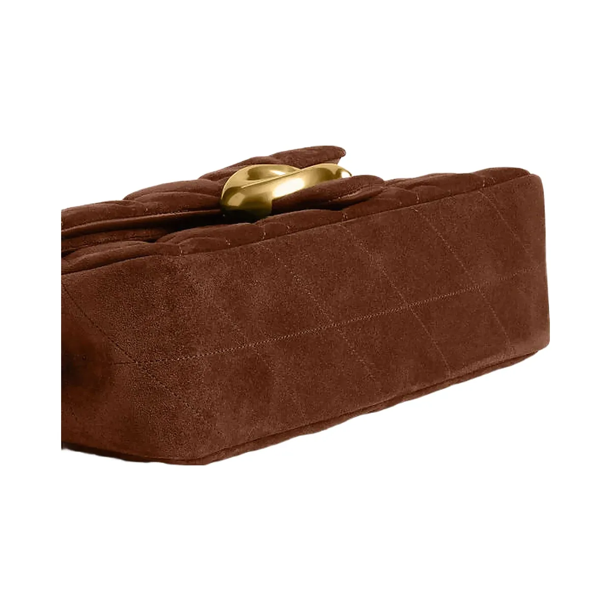 Coach Tabby Shoulder Bag 26 With Quilting Suede-Brass-Warm Brown