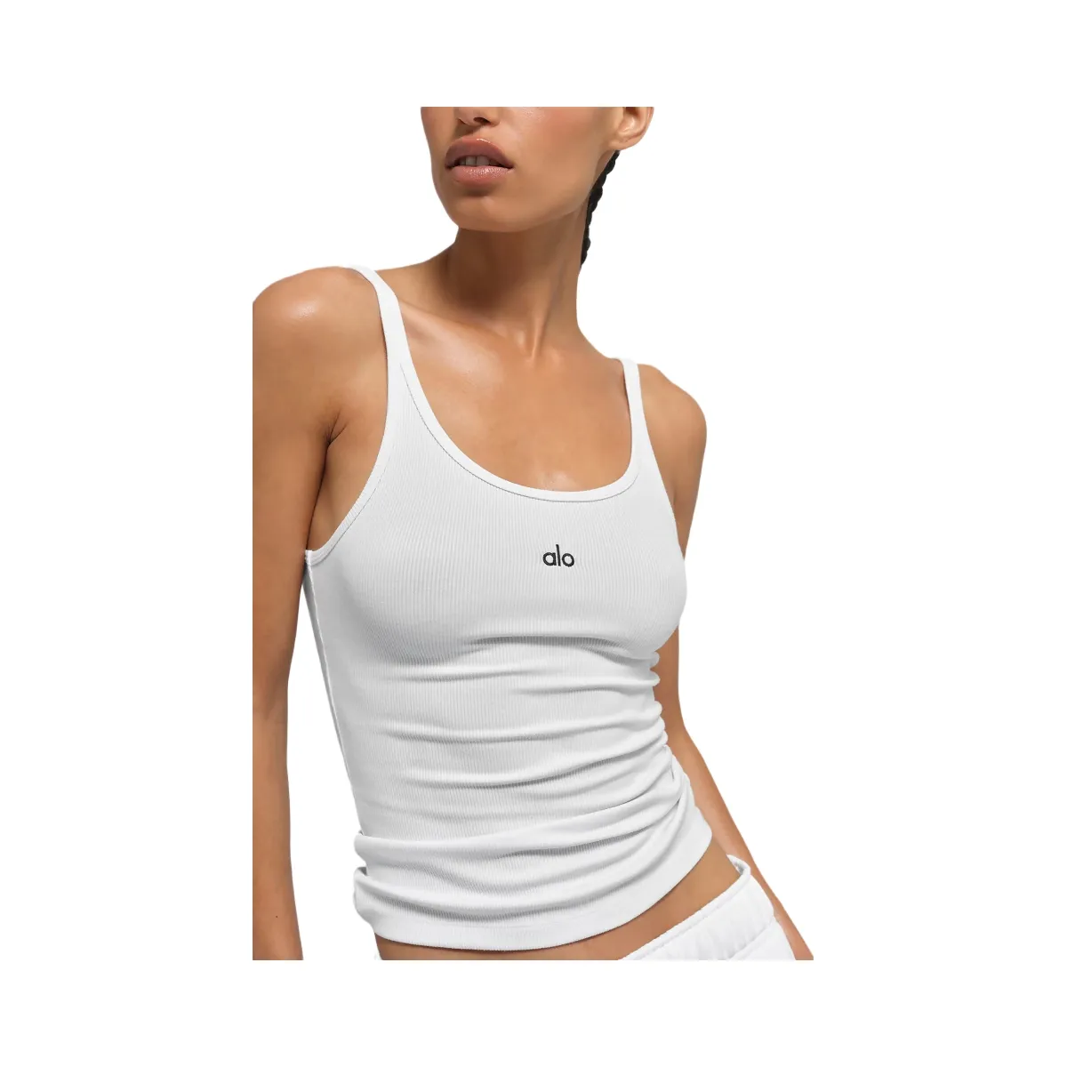 Alo Women's Ribbed Prosper Tank - White | Hype Fly India