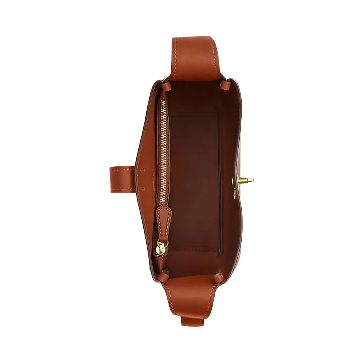 Coach Hadley Mini Crossbody Bag Smooth Leather-Gold-Tan