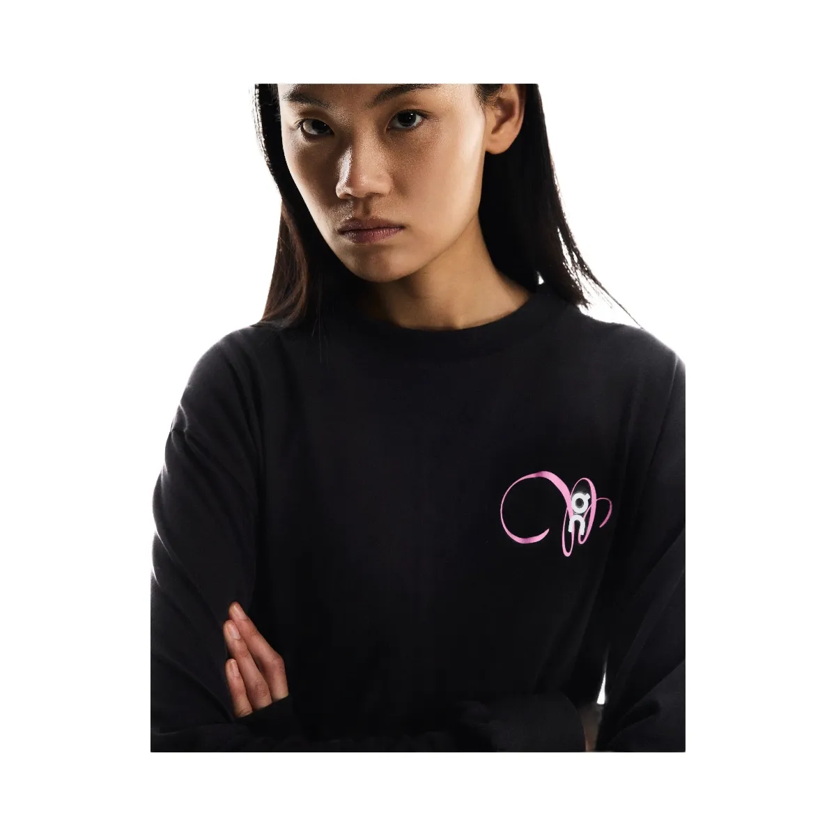 On Club Long-T Graphic Black