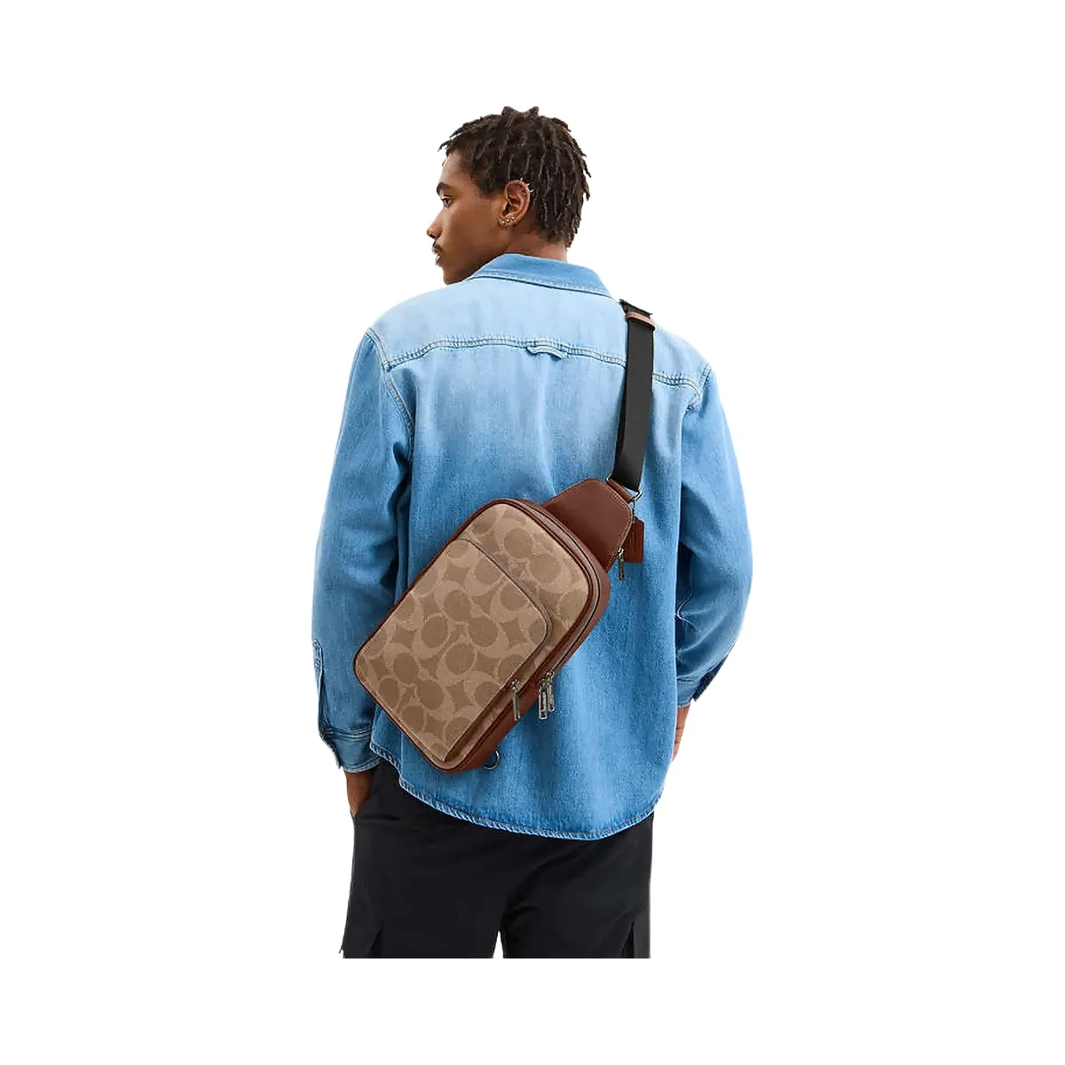 Coach Ethan Pack In Signature Canvas Signature Canvas-Qb-Tan-Vintage Brown