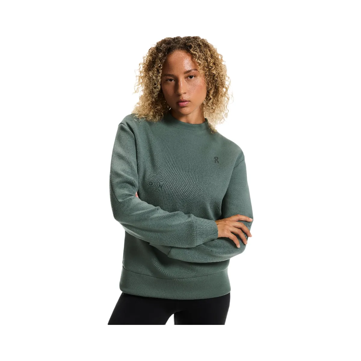 On Focus Tech Crew Olive