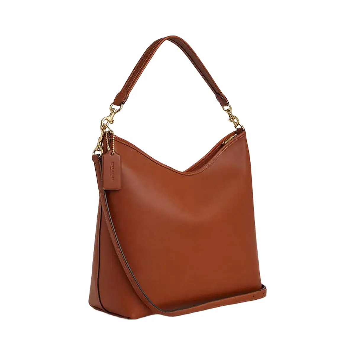 Coach Laurel Large Shoulder Bag Smooth Leather-Gold-Tan
