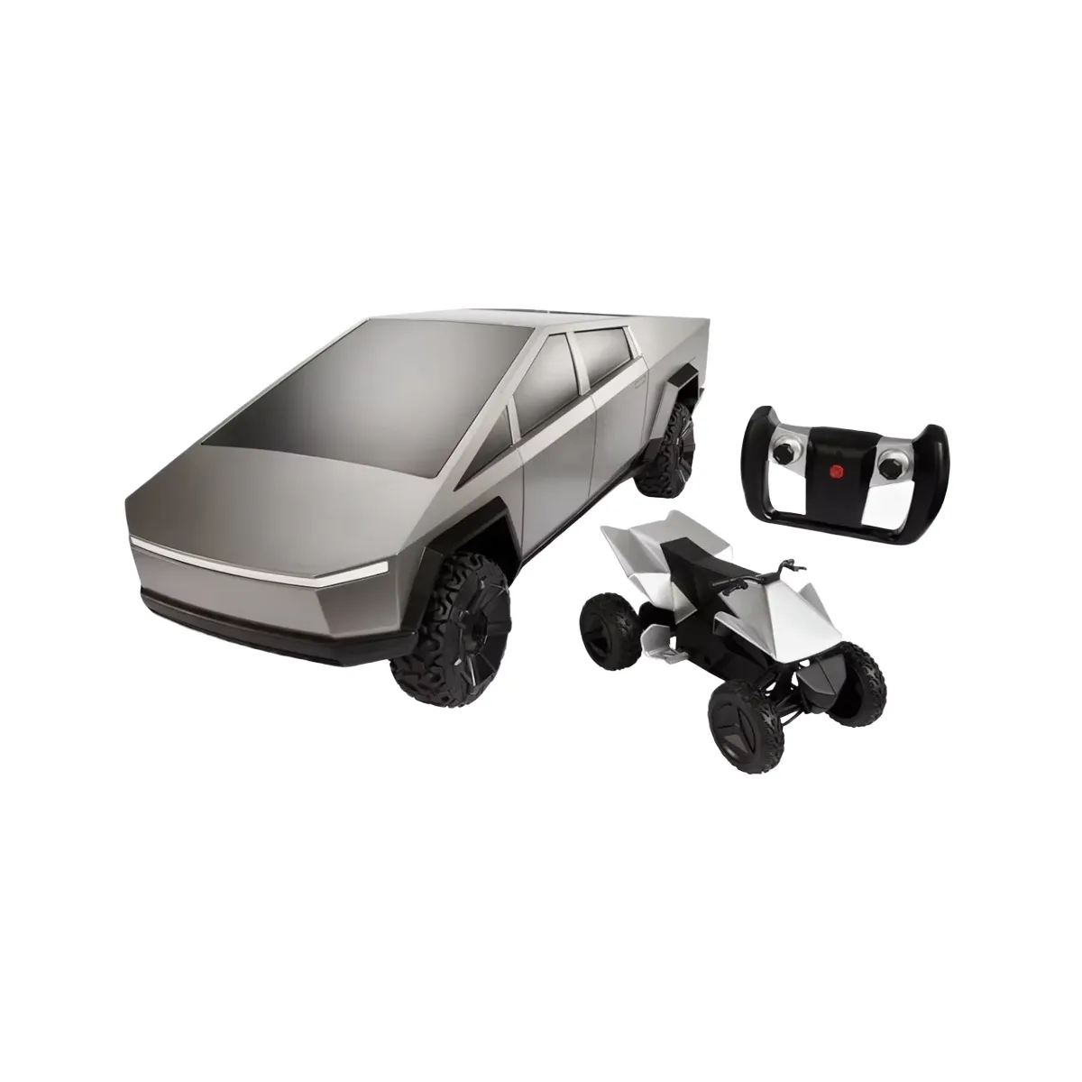 Hot Wheels X Tesla Cybertruck 1:10 Scale Rc Car (2021 Version W/ Cyberquad)