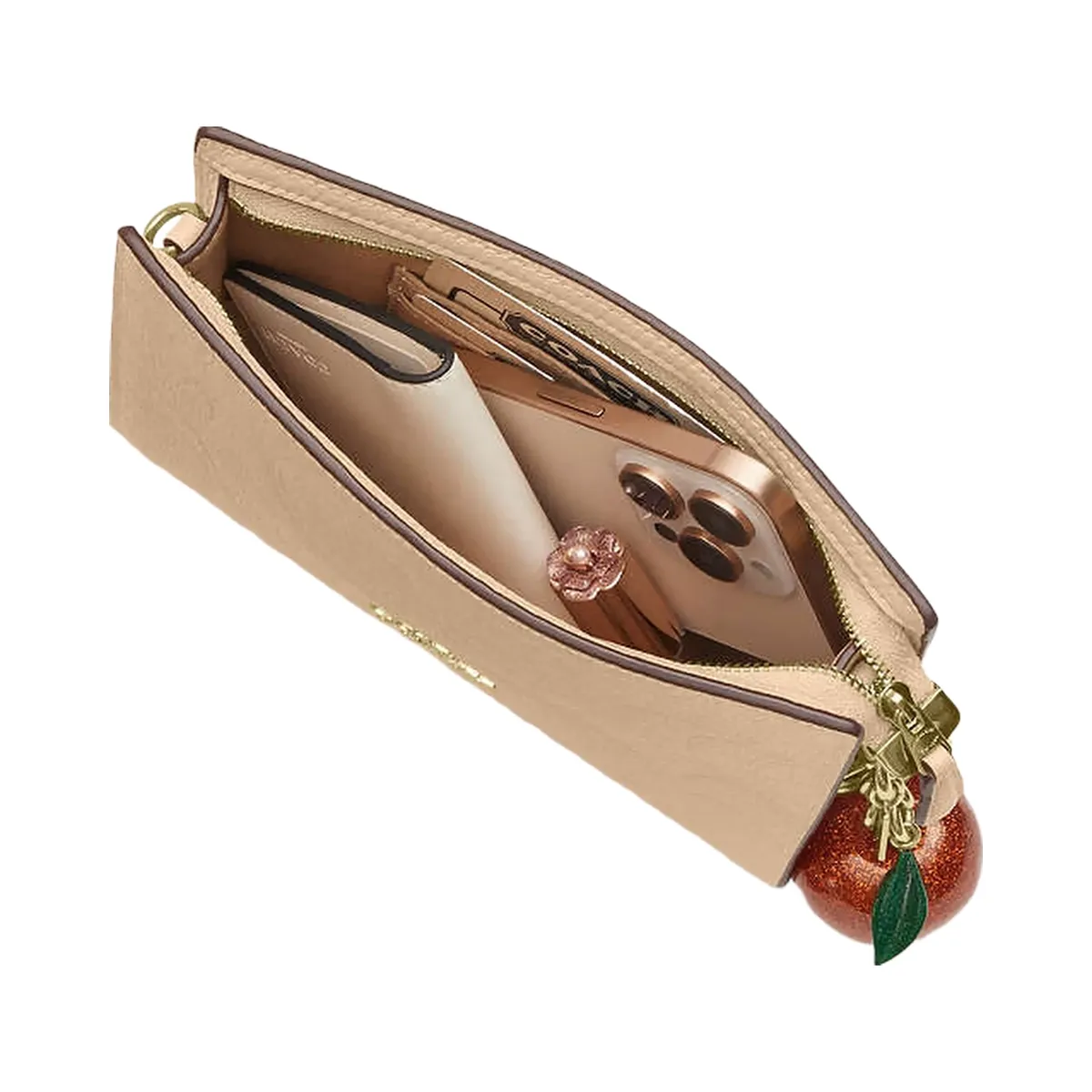 Coach Slim Crossbody Bag In Signature Leather Pebbled Leather-Im-Oat