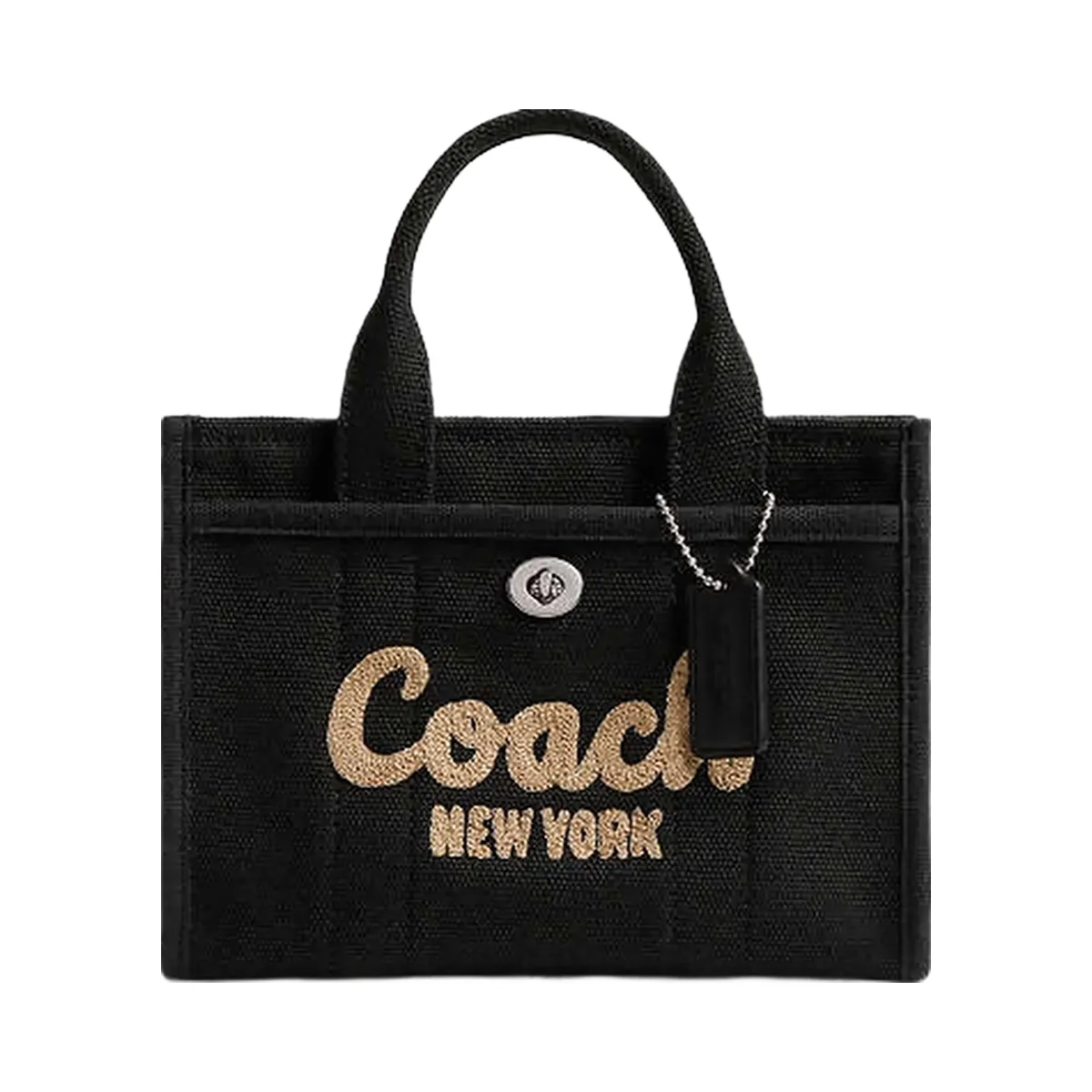 Coach Cargo Tote Bag 20 Canvas-Silver-Black