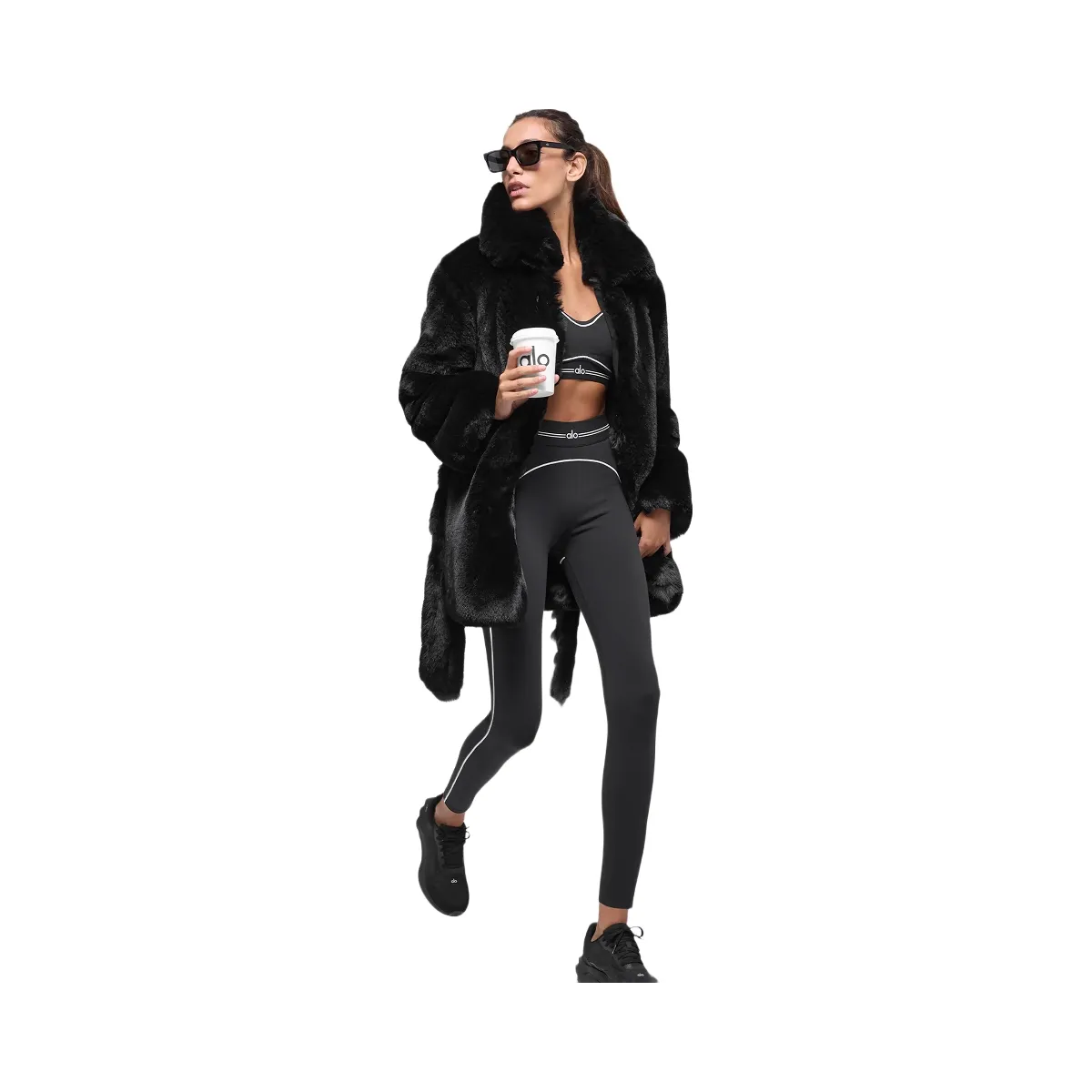 Alo Women's Faux Fur Starstruck Coat - Black
