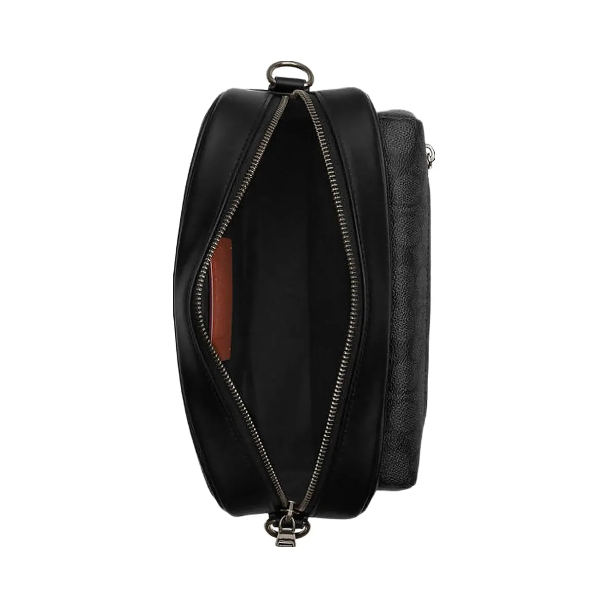 Coach Elias Crossbody In Signature Canvas Signature Canvas-Gunmetal-Charcoal-Black