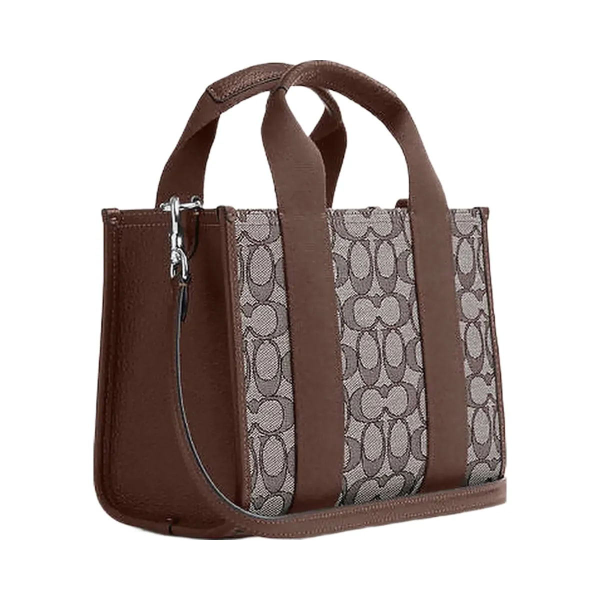 Coach Smith Tote Bag 24 In Signature Jacquard Signature Jacquard-Silver-Oak-Maple
