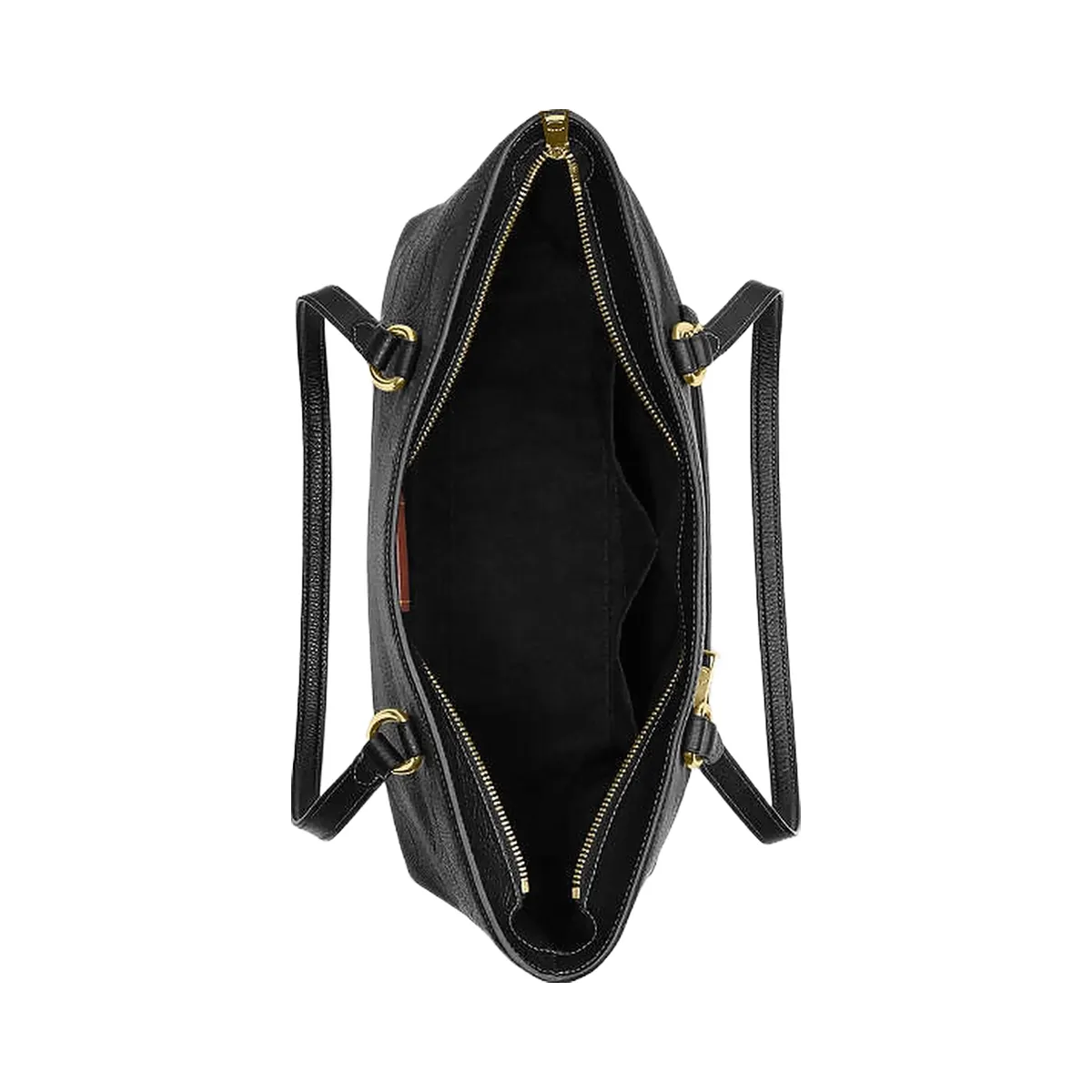 Coach Station Tote Bag In Signature Leather Pebbled Leather-Gold-Black